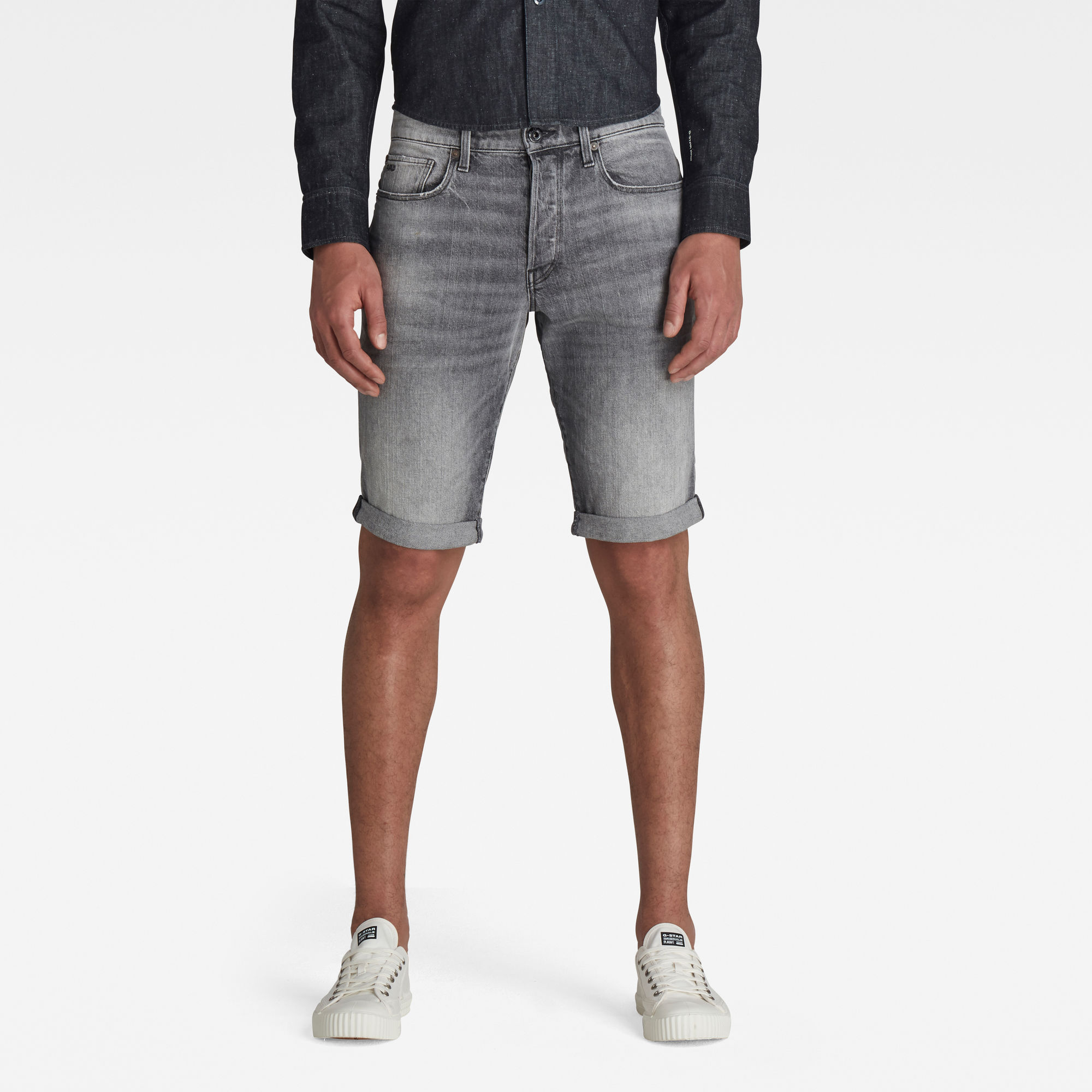 G-Star RAW Heren 3301 Denim Shorts Grijs G-Star RAW Heren 3301 Denim Shorts Grijs