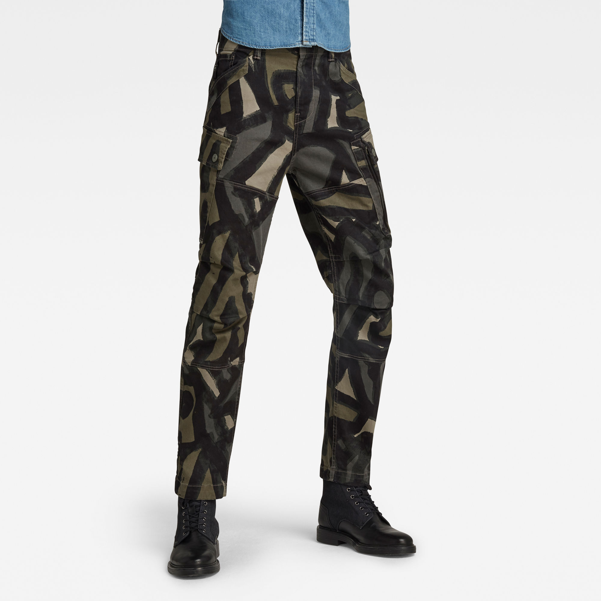 G-Star RAW Heren Roxic Straight Tapered Cargo Broek Meerkleurig G-Star RAW Heren Roxic Straight Tapered Cargo Broek Meerkleurig