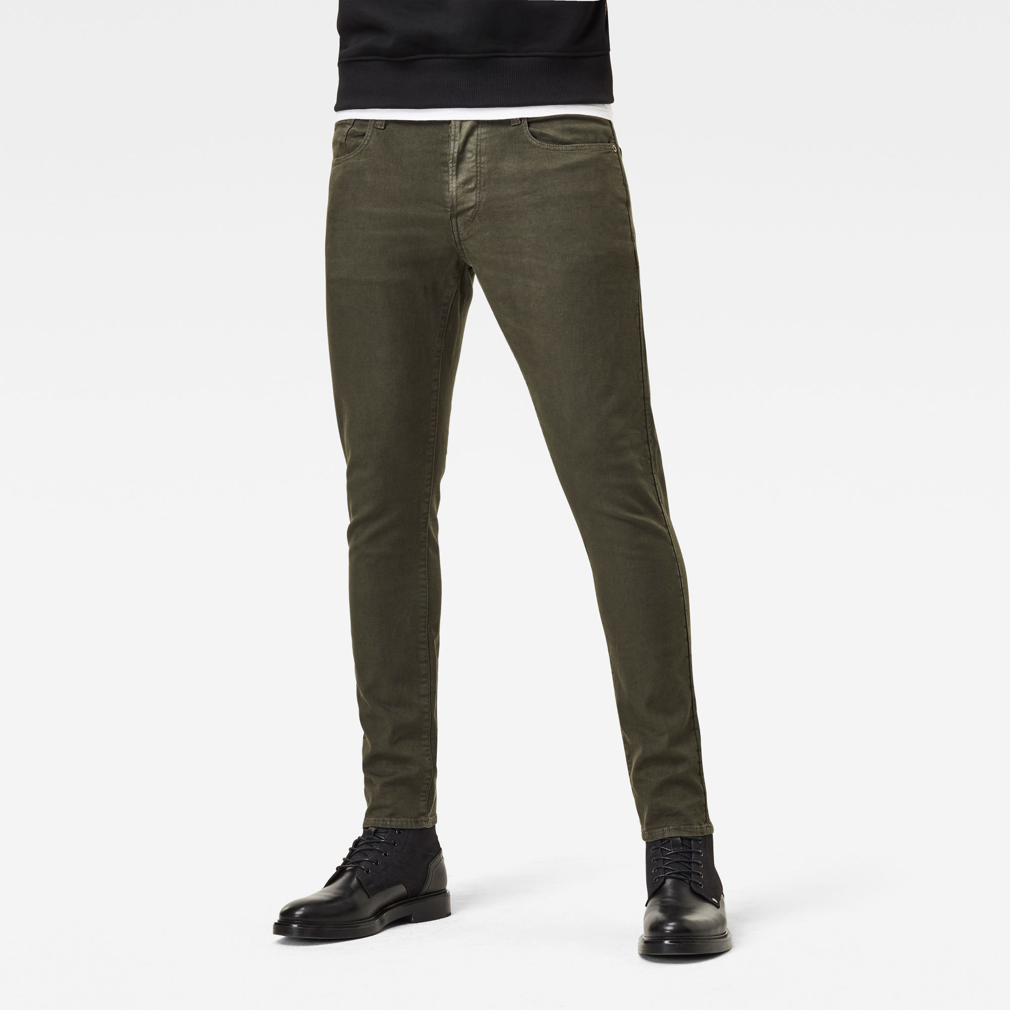G-Star RAW Heren 3301 Slim Gekleurde Jeans Groen G-Star RAW Heren 3301 Slim Gekleurde Jeans Groen