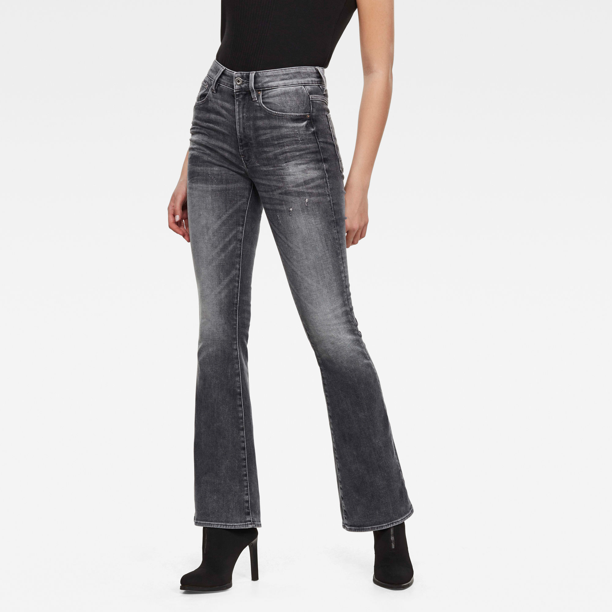 G-Star RAW Dames 3301 High Flare Jeans Zwart G-Star RAW Dames 3301 High Flare Jeans Zwart
