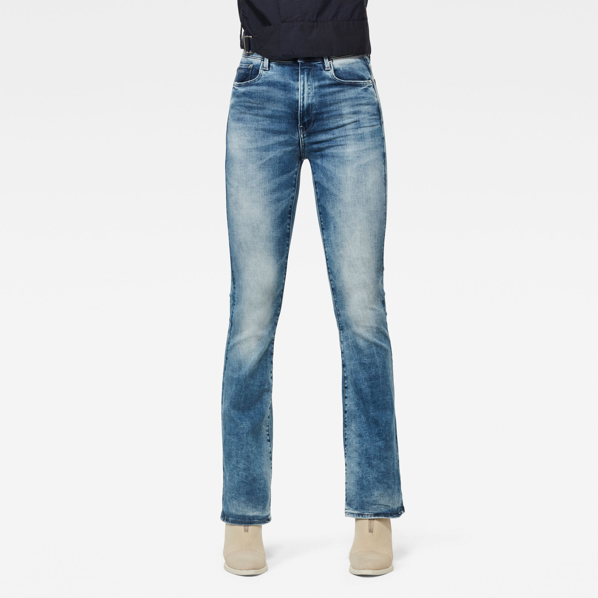 G-Star RAW Dames 3301 High Flare Jeans Lichtblauw G-Star RAW Dames 3301 High Flare Jeans Lichtblauw