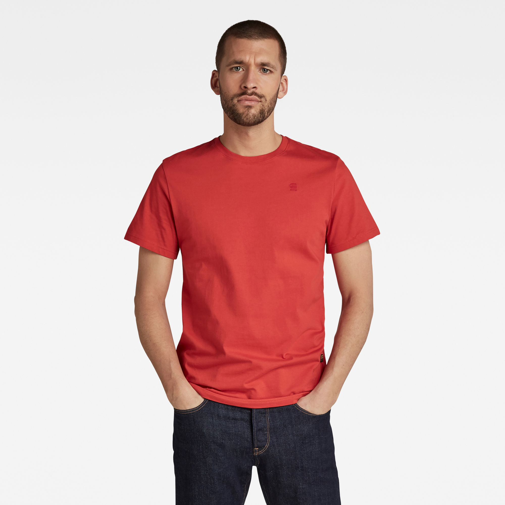 G-Star RAW Heren Base-S T-Shirt Rood G-Star RAW Heren Base-S T-Shirt Rood