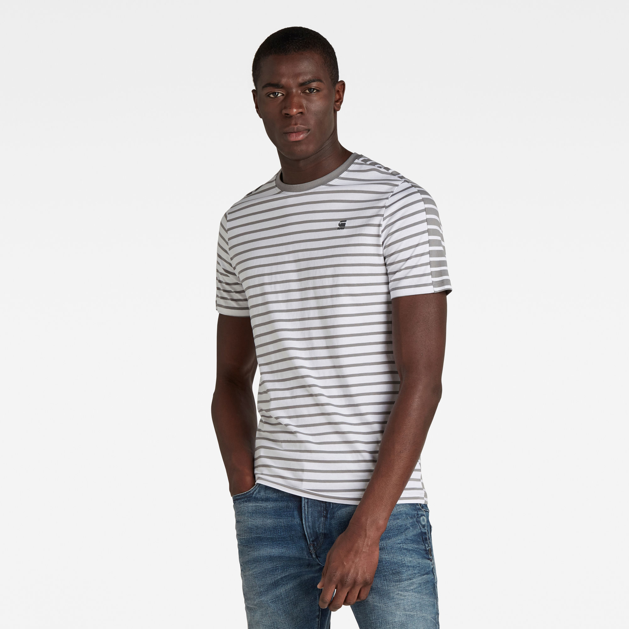 G-Star RAW Heren Korpaz Stripe GR Slim Top Meerkleurig G-Star RAW Heren Korpaz Stripe GR Slim Top Meerkleurig