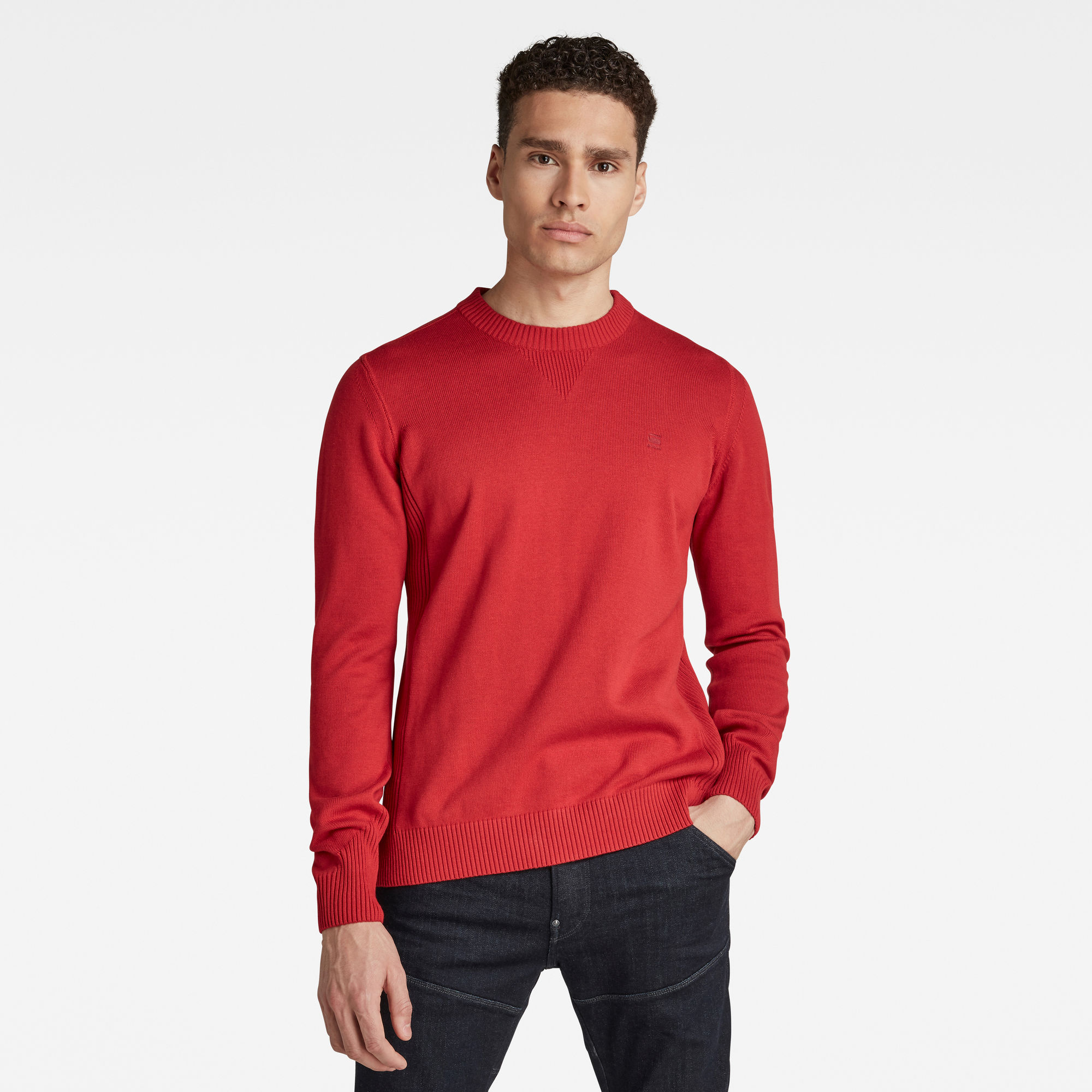 G-Star RAW Heren Classic Sport Gebreide Trui Rood G-Star RAW Heren Classic Sport Gebreide Trui Rood