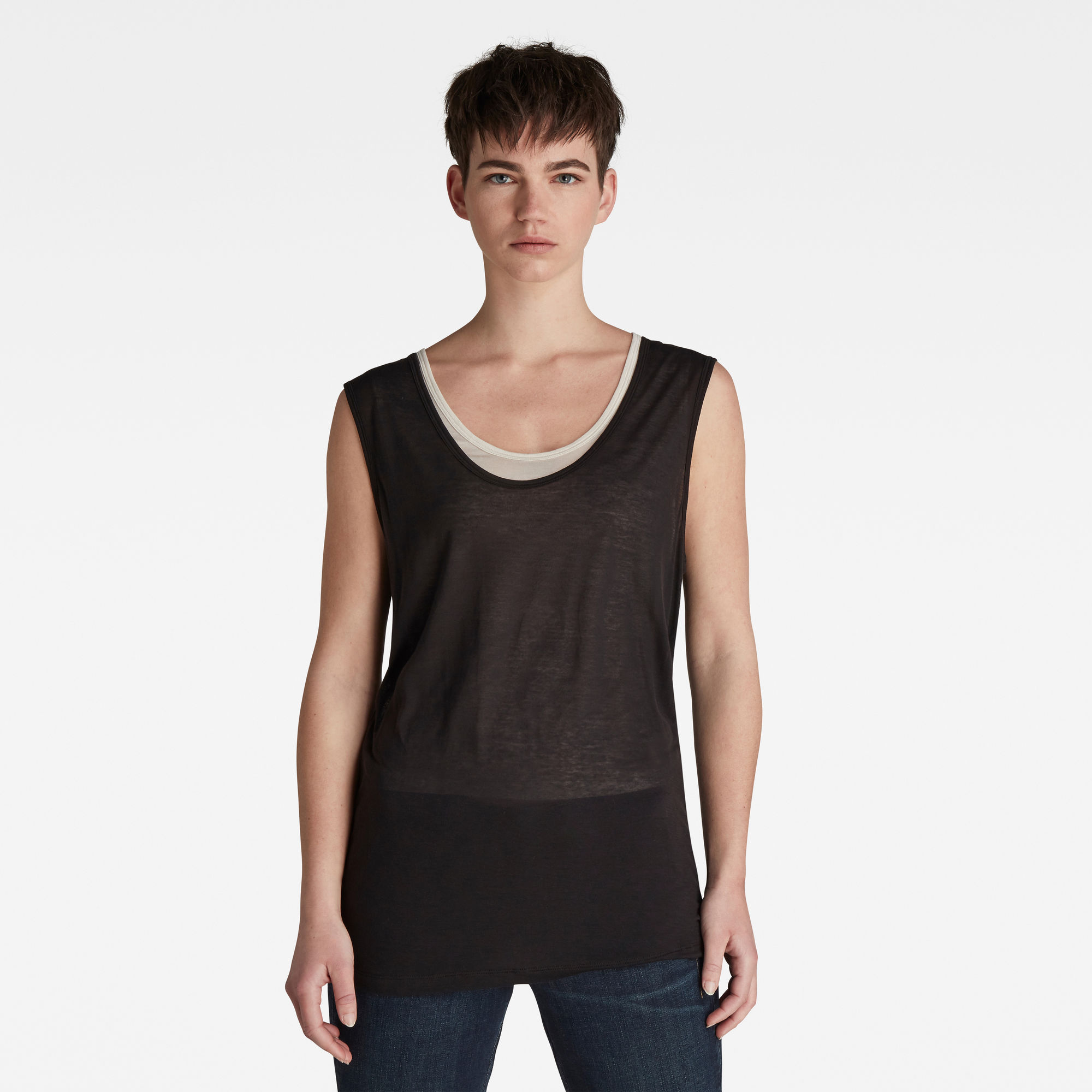 G-Star RAW Dames Sheer Double Layer Top Meerkleurig G-Star RAW Dames Sheer Double Layer Top Meerkleurig