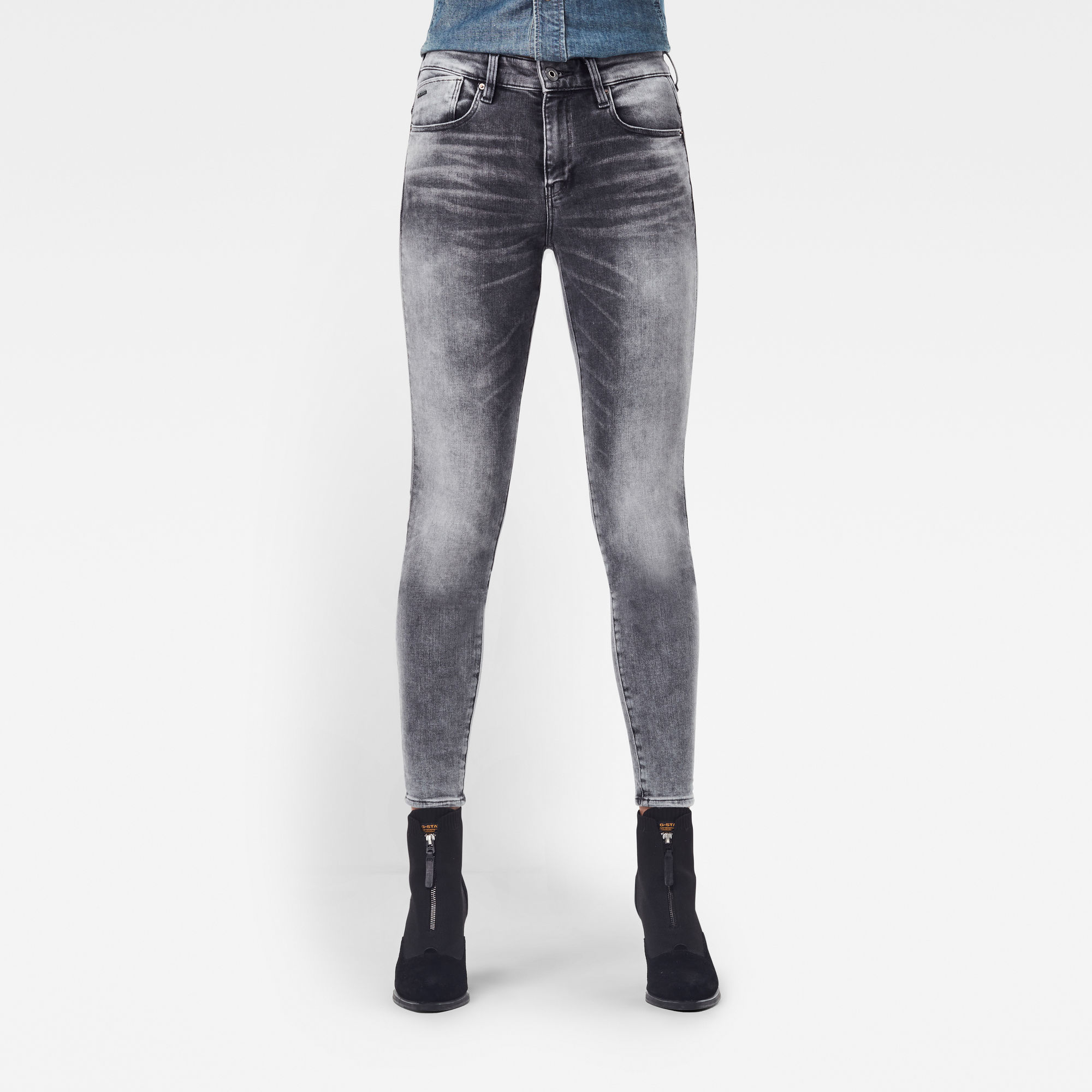 G-Star RAW Dames Lhana Skinny Jeans Grijs G-Star RAW Dames Lhana Skinny Jeans Grijs
