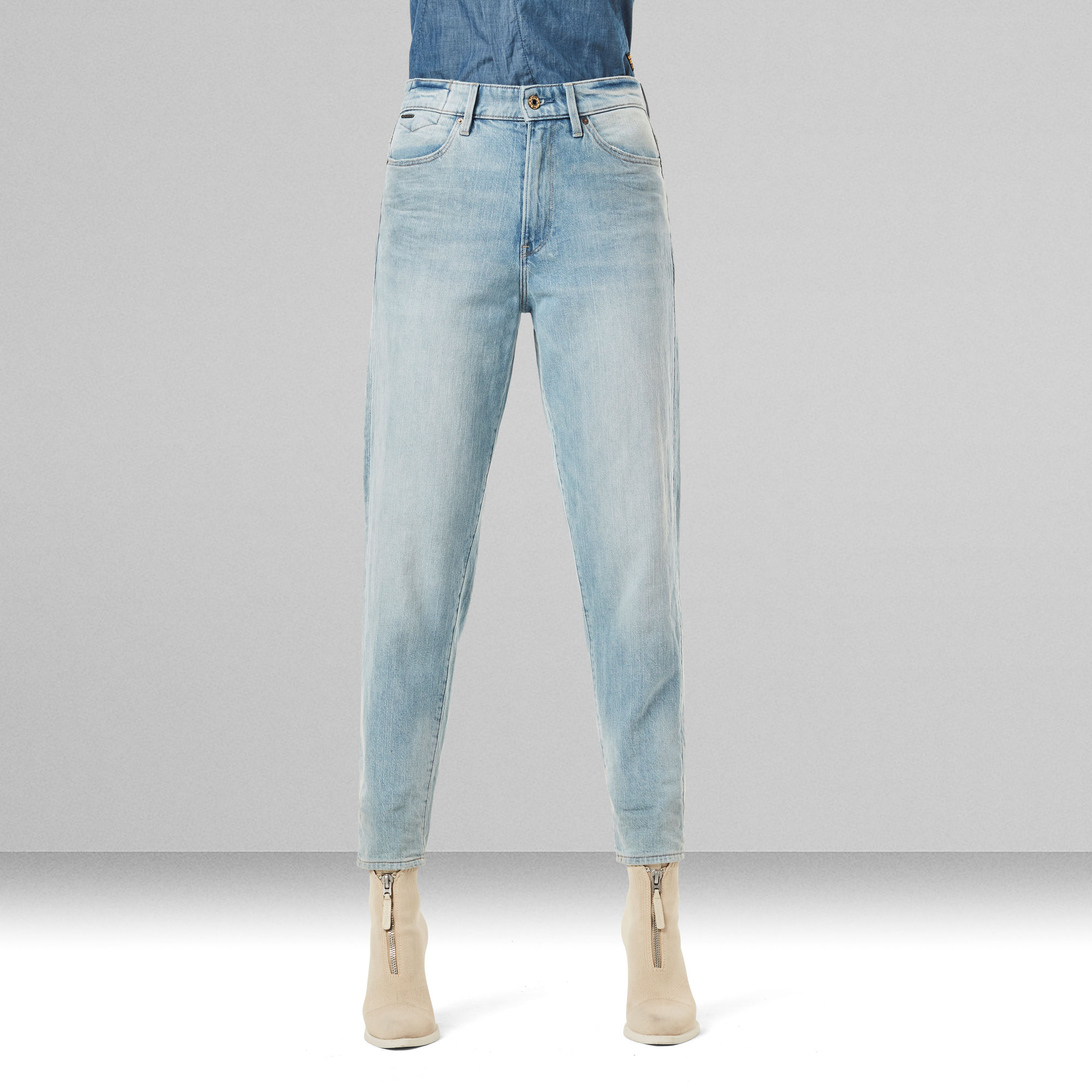 

Janeh Ultra High Mom Ankle Jeans - Hellblau - Damen