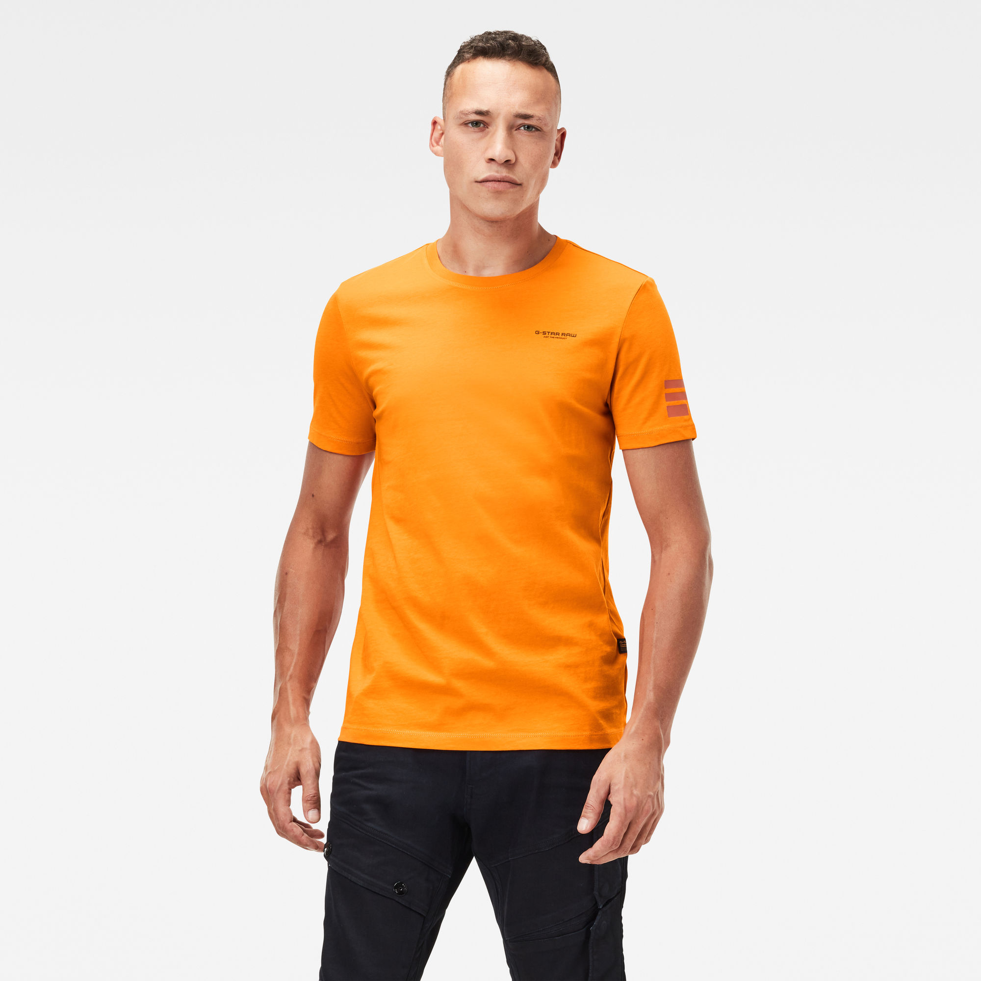 G-Star RAW Heren Text Graphic slim T-Shirt Oranje G-Star RAW Heren Text Graphic slim T-Shirt Oranje