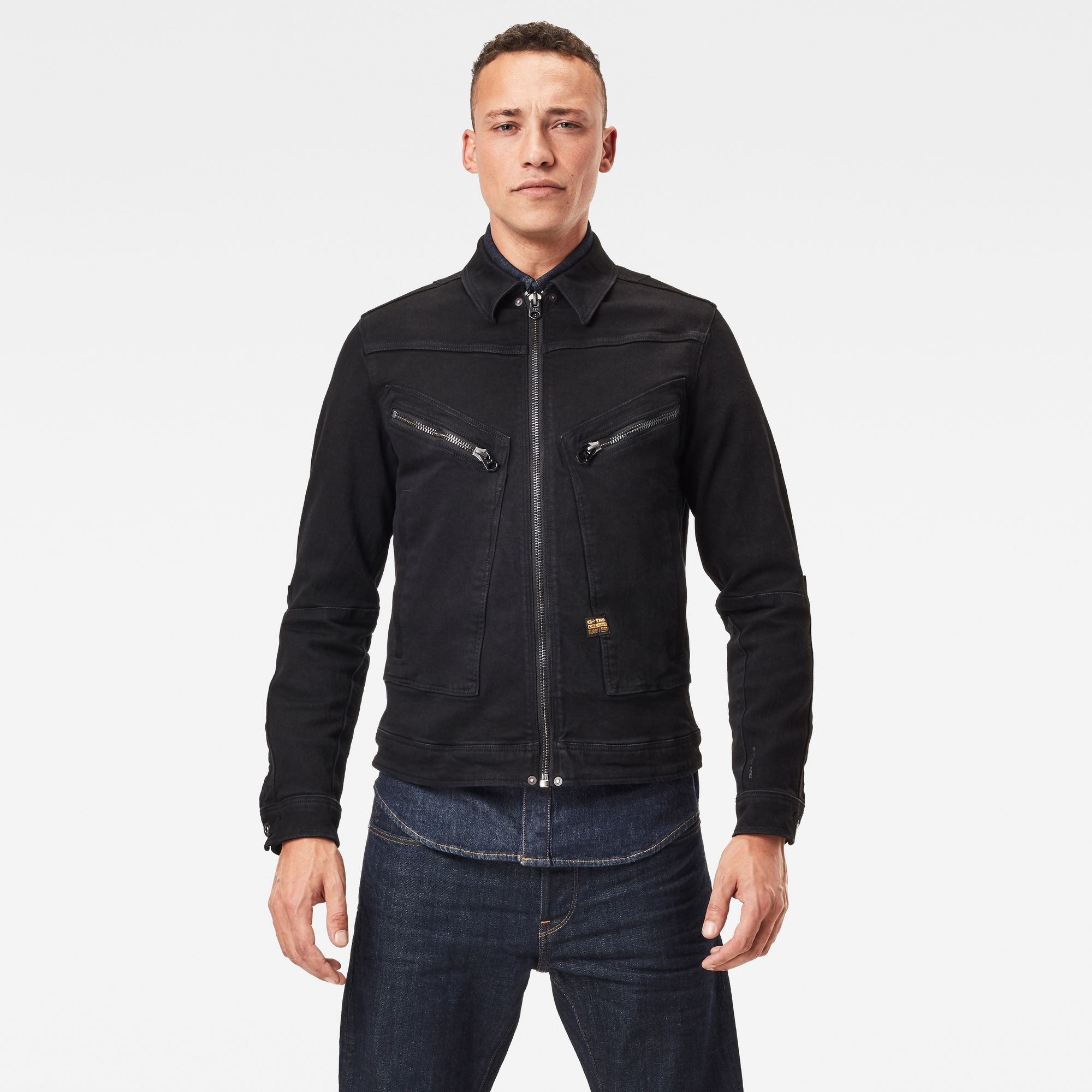 G-Star RAW Heren Air Force Denim Jack Zwart G-Star RAW Heren Air Force Denim Jack Zwart