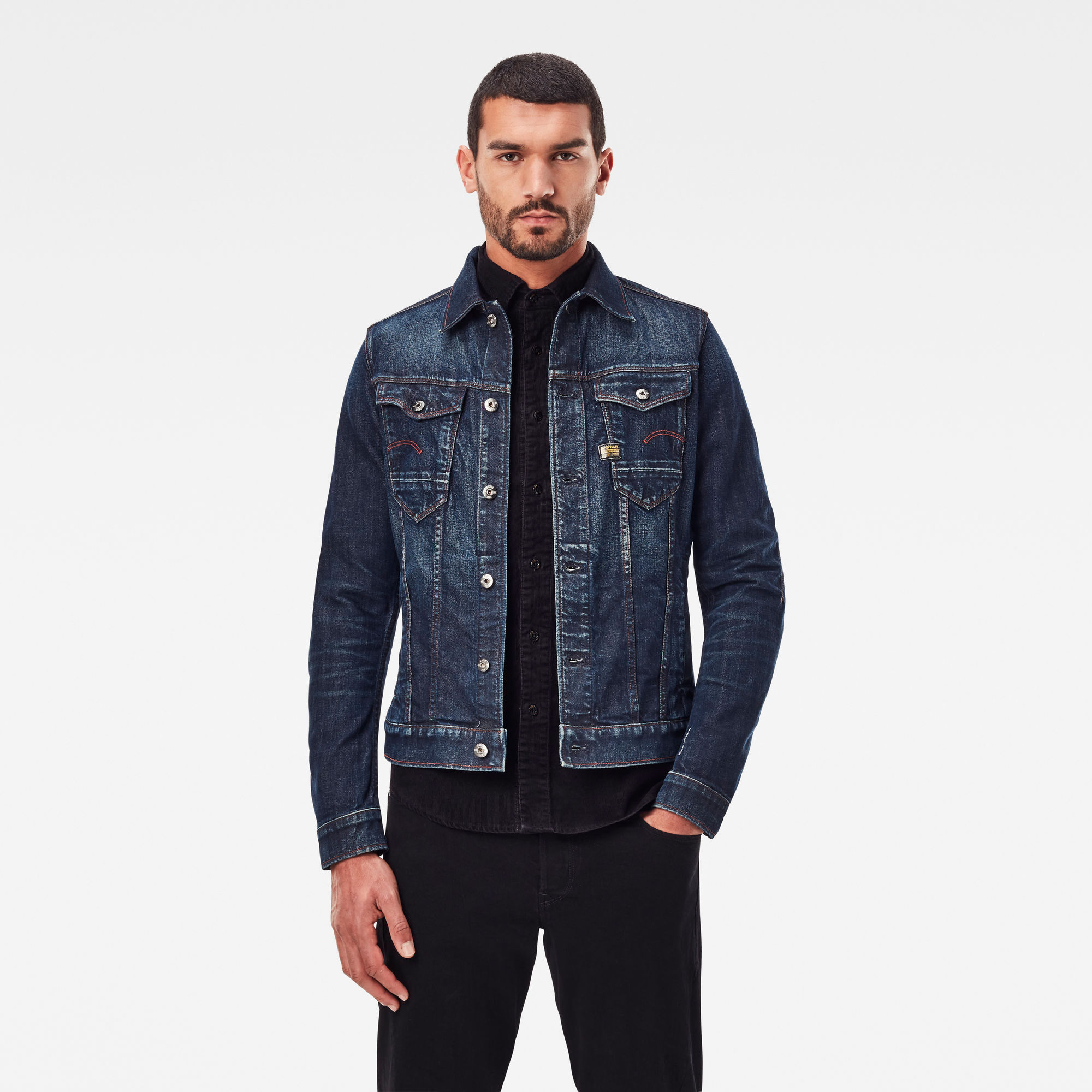 G-Star RAW Heren Arc 3D Slim Jack C Donkerblauw G-Star RAW Heren Arc 3D Slim Jack C Donkerblauw