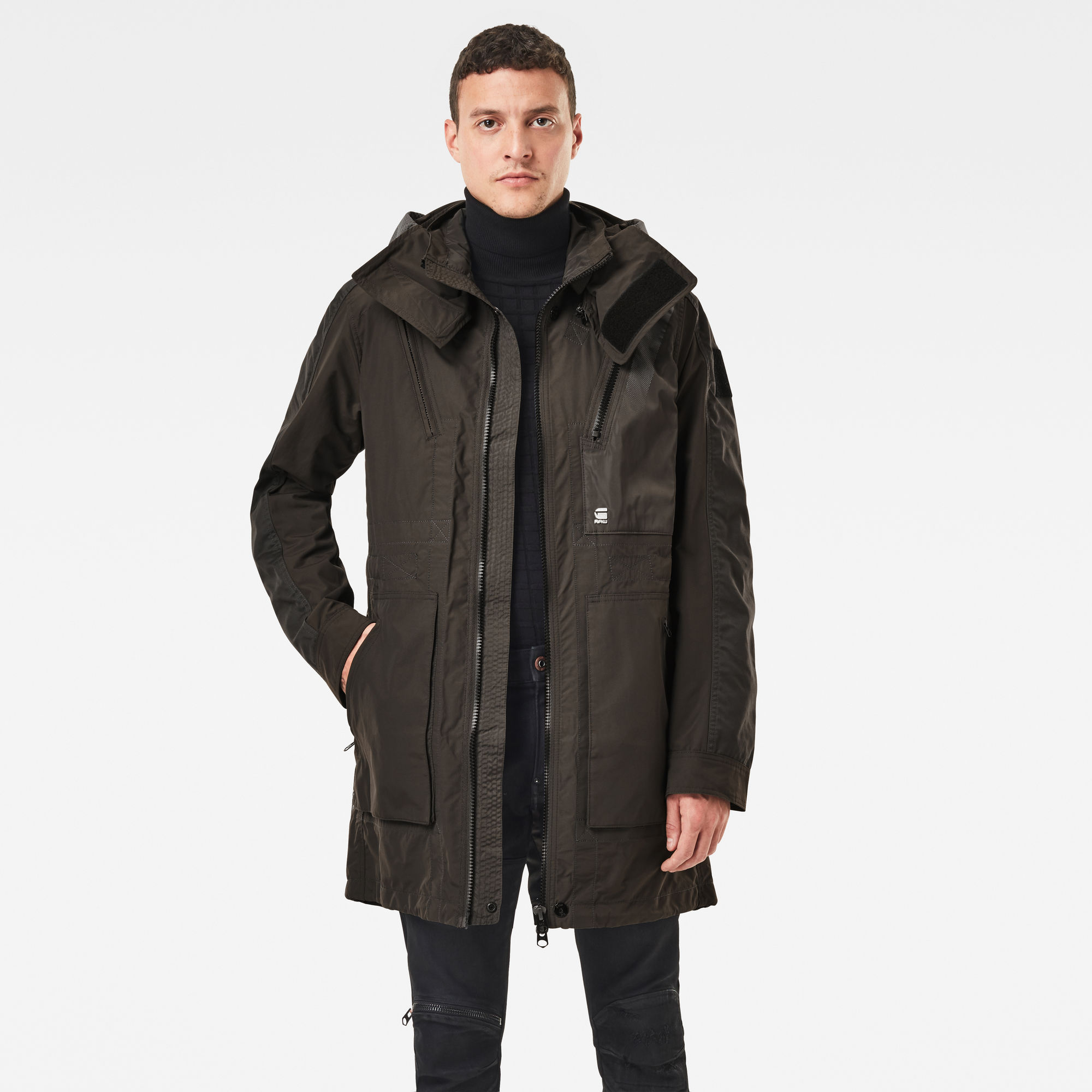 G-Star RAW Heren Transitional Parka Grijs G-Star RAW Heren Transitional Parka Grijs