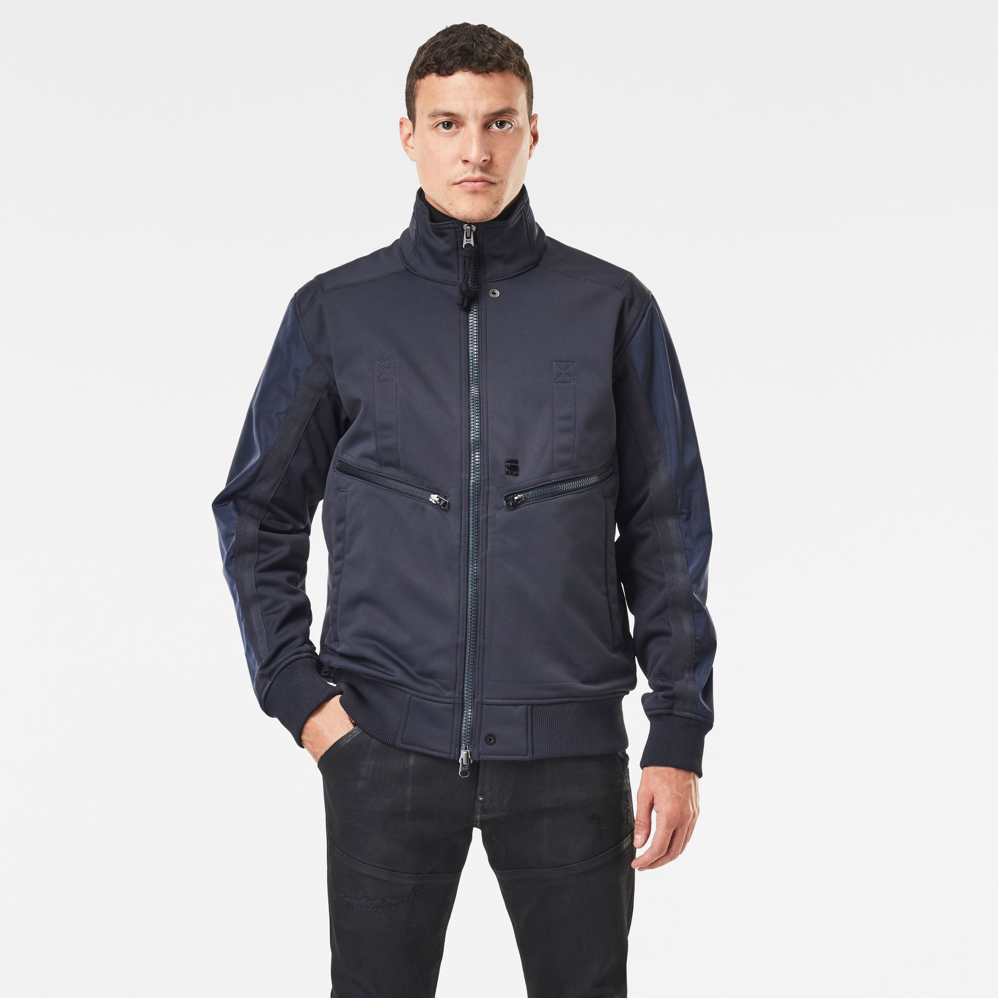 G-Star RAW Heren Transeasonal Softshell Bomberjack Donkerblauw G-Star RAW Heren Transeasonal Softshell Bomberjack Donkerblauw