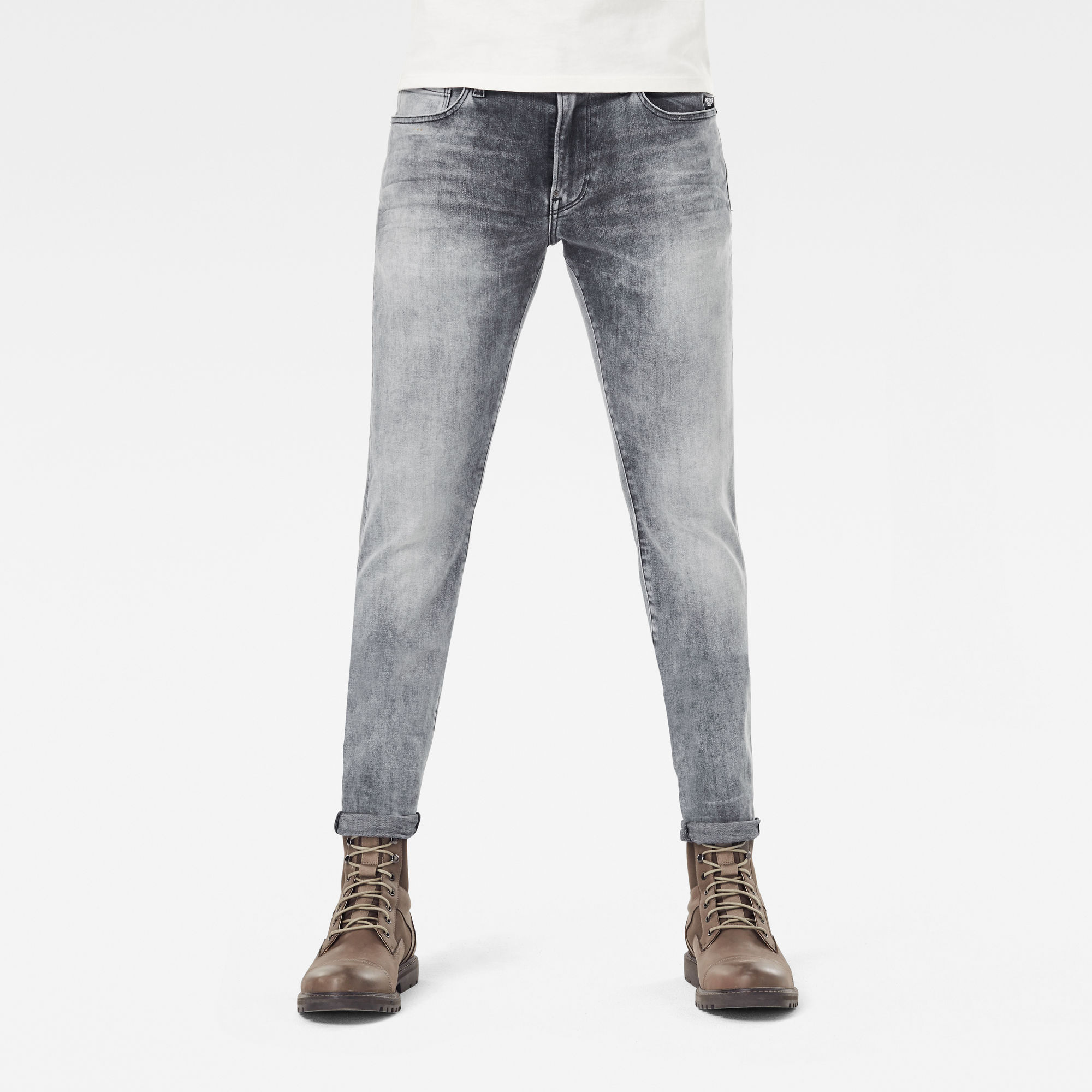 G-Star RAW Heren Revend Skinny Jeans Grijs G-Star RAW Heren Revend Skinny Jeans Grijs