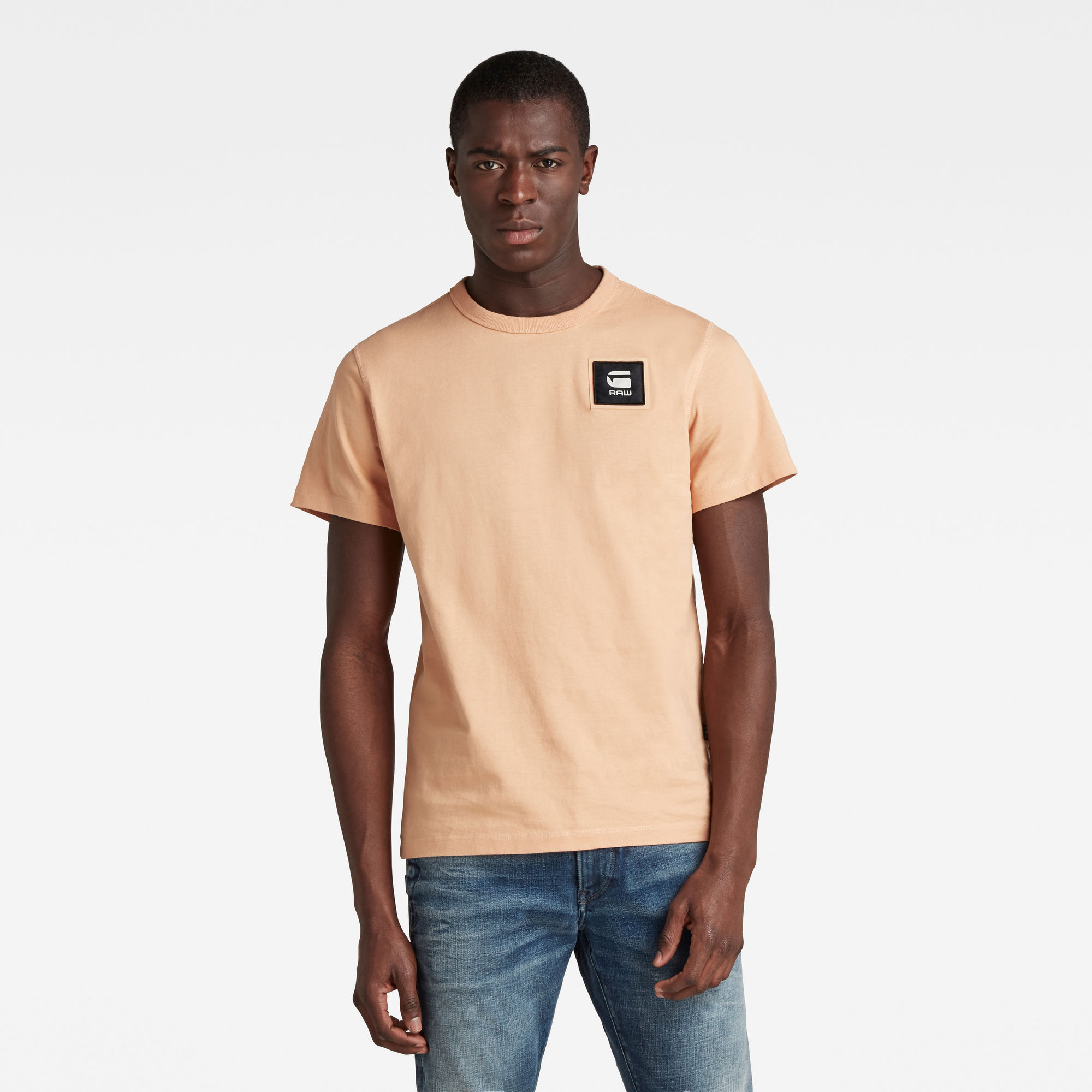 G-Star RAW Heren Badge Logo T-Shirt Roze G-Star RAW Heren Badge Logo T-Shirt Roze