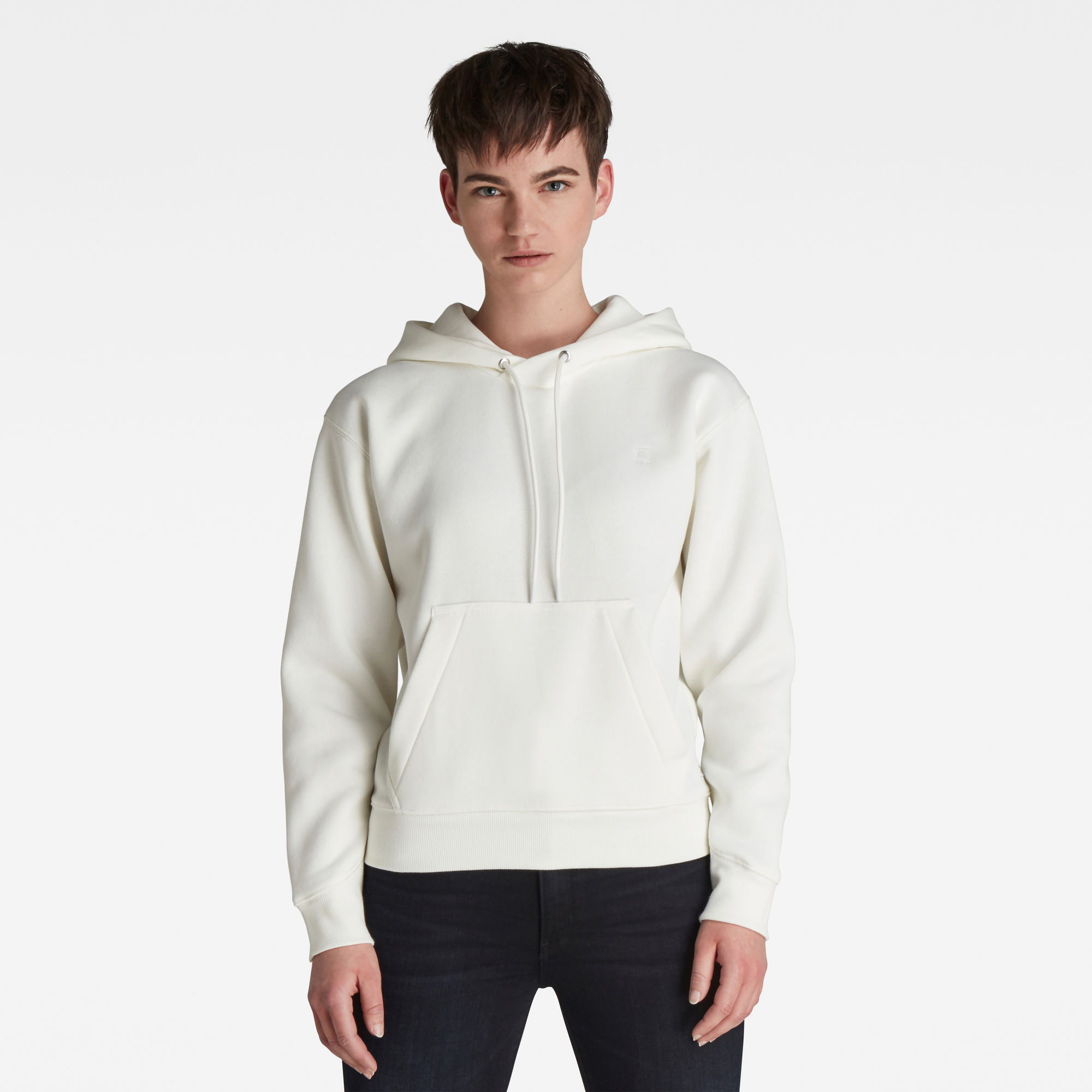 G-Star RAW Dames Premium Core Hoodie Wit G-Star RAW Dames Premium Core Hoodie Wit