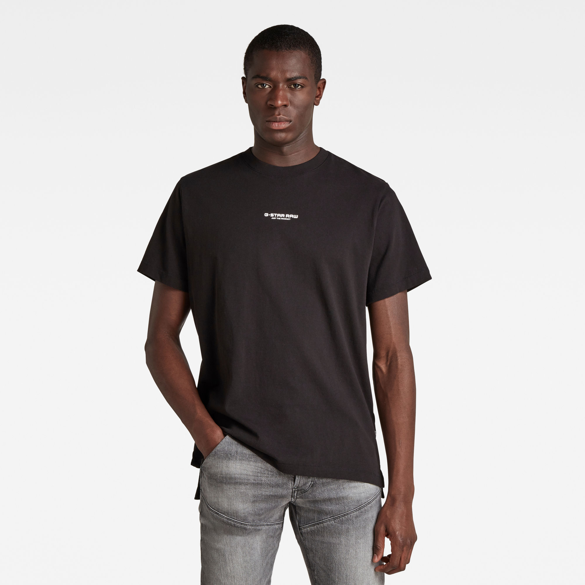 G-Star RAW Heren Center Chest Logo GR Loose T-Shirt Zwart G-Star RAW Heren Center Chest Logo GR Loose T-Shirt Zwart