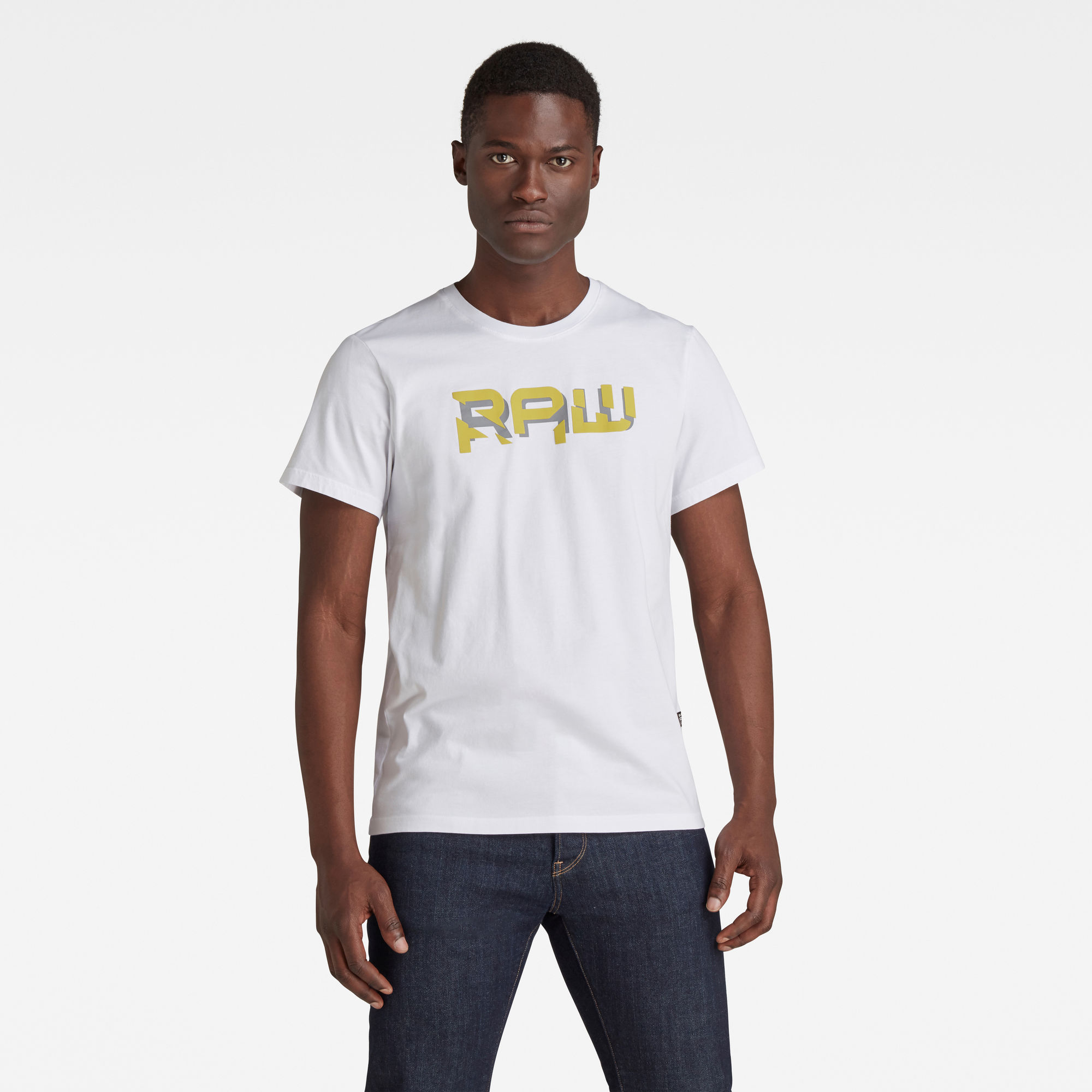 G-Star RAW Heren RAW. HD T-Shirt Wit G-Star RAW Heren RAW. HD T-Shirt Wit