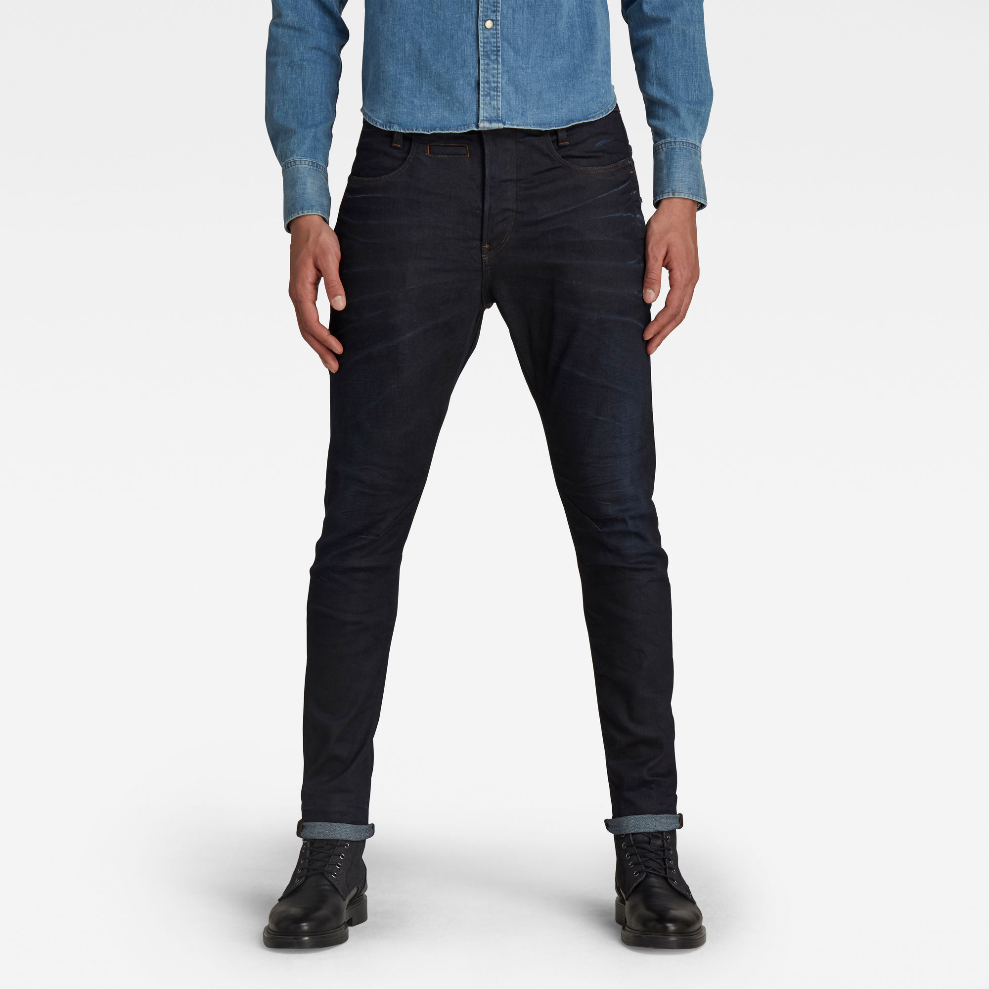 G-Star RAW Heren D-Staq 3D Slim Jeans Donkerblauw G-Star RAW Heren D-Staq 3D Slim Jeans Donkerblauw
