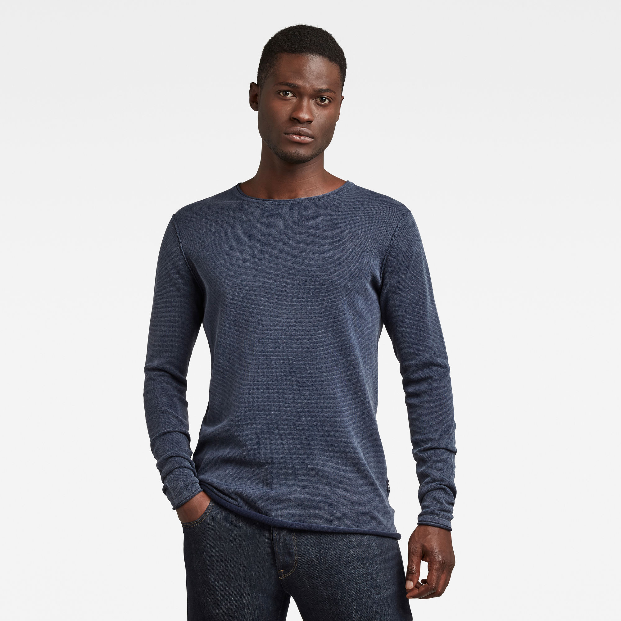 G-Star RAW Heren Bronek Knitted Sweater Donkerblauw G-Star RAW Heren Bronek Knitted Sweater Donkerblauw