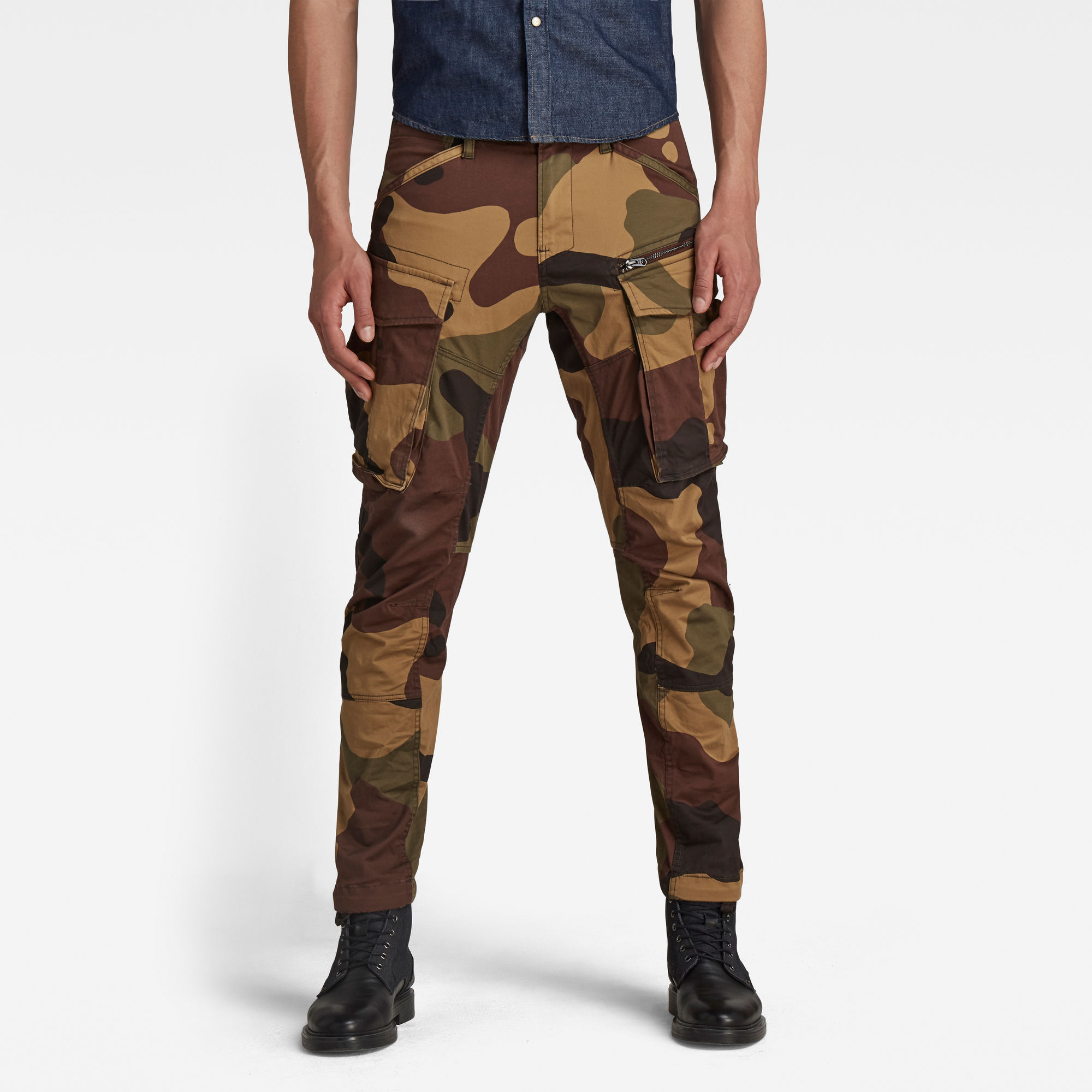G-Star RAW Heren Rovic Zip 3D Straight Tapered Broek Meerkleurig G-Star RAW Heren Rovic Zip 3D Straight Tapered Broek Meerkleurig
