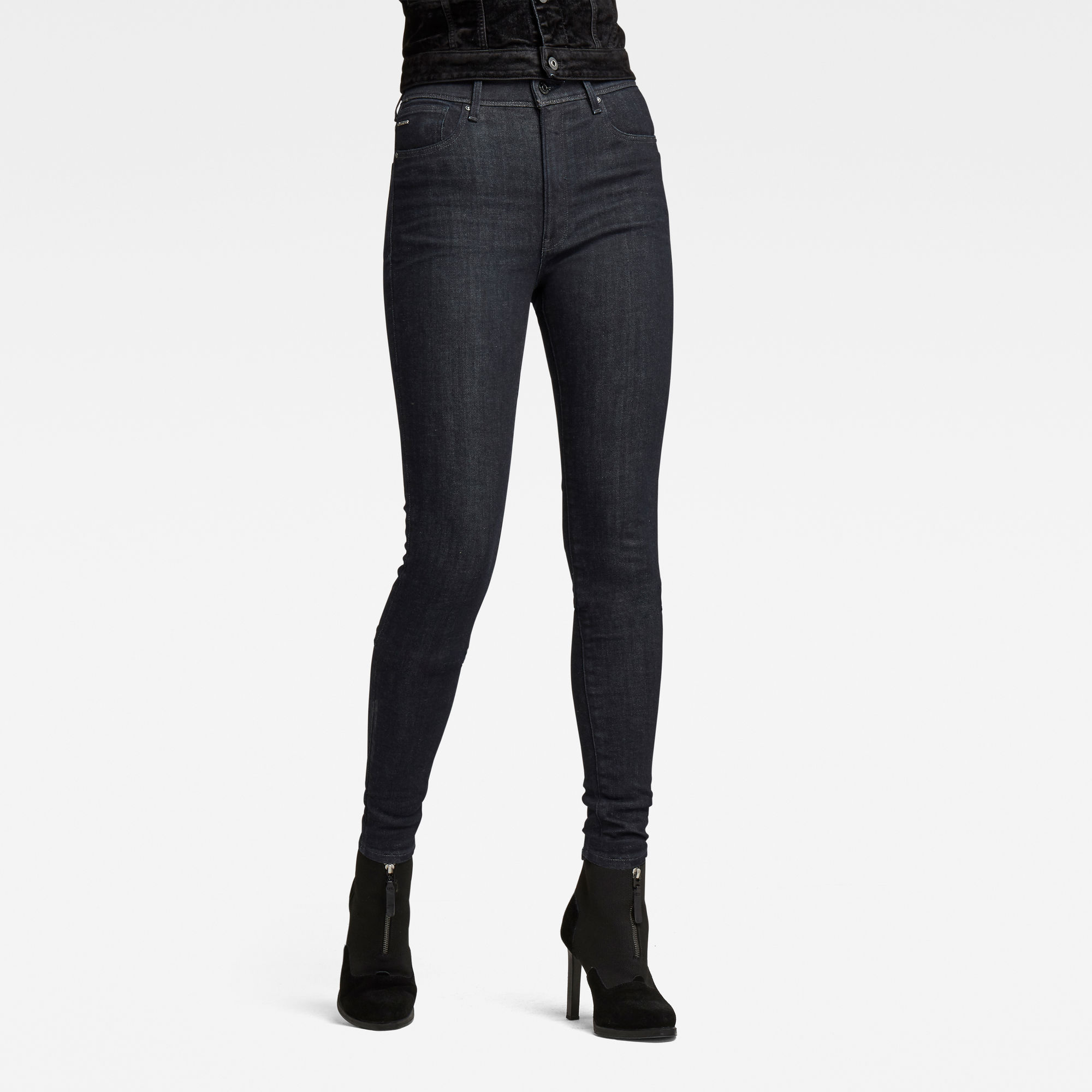 G-Star RAW Dames Kafey Ultra High Skinny Jeans Donkerblauw G-Star RAW Dames Kafey Ultra High Skinny Jeans Donkerblauw