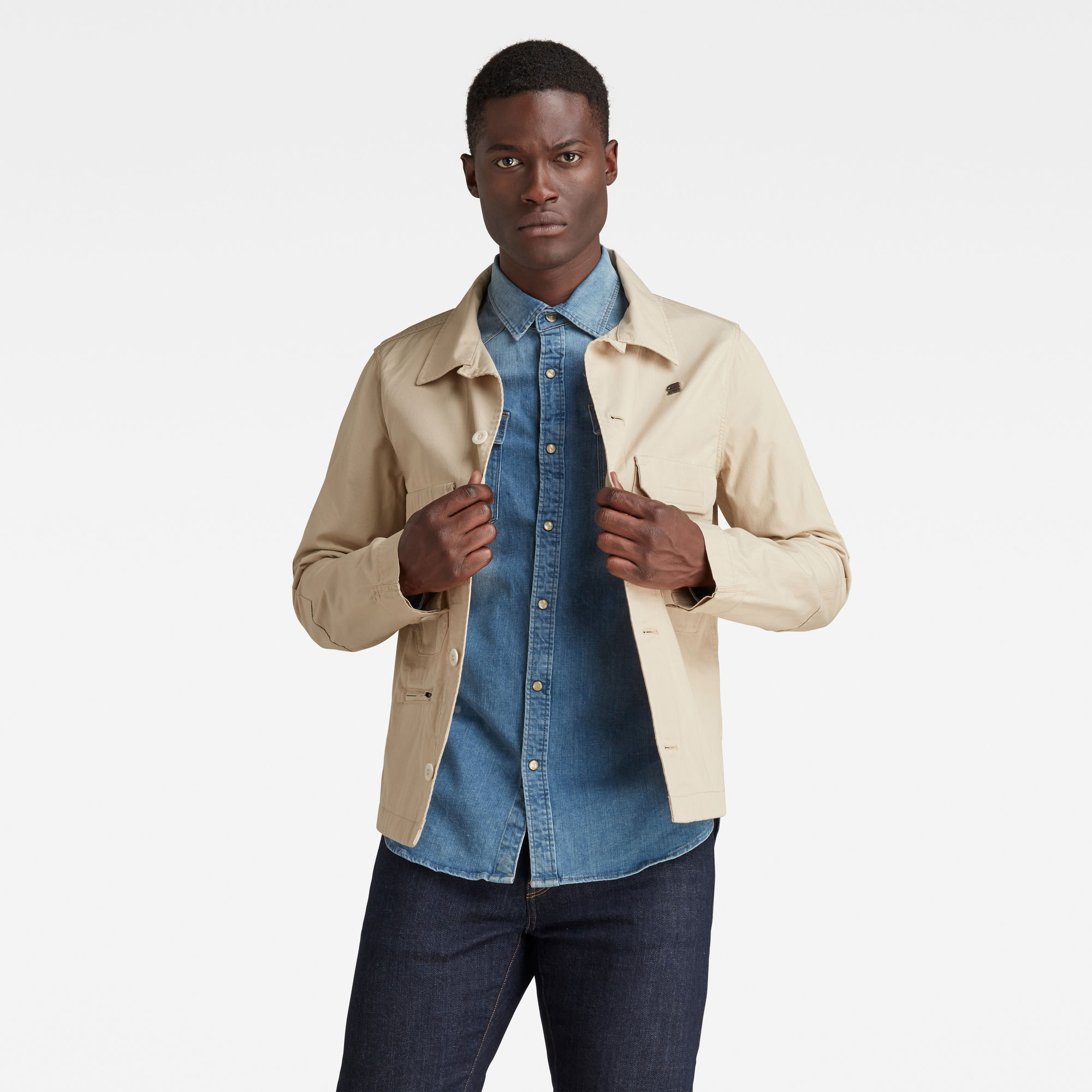 G-Star RAW Heren XPO Work Overshirt Beige G-Star RAW Heren XPO Work Overshirt Beige