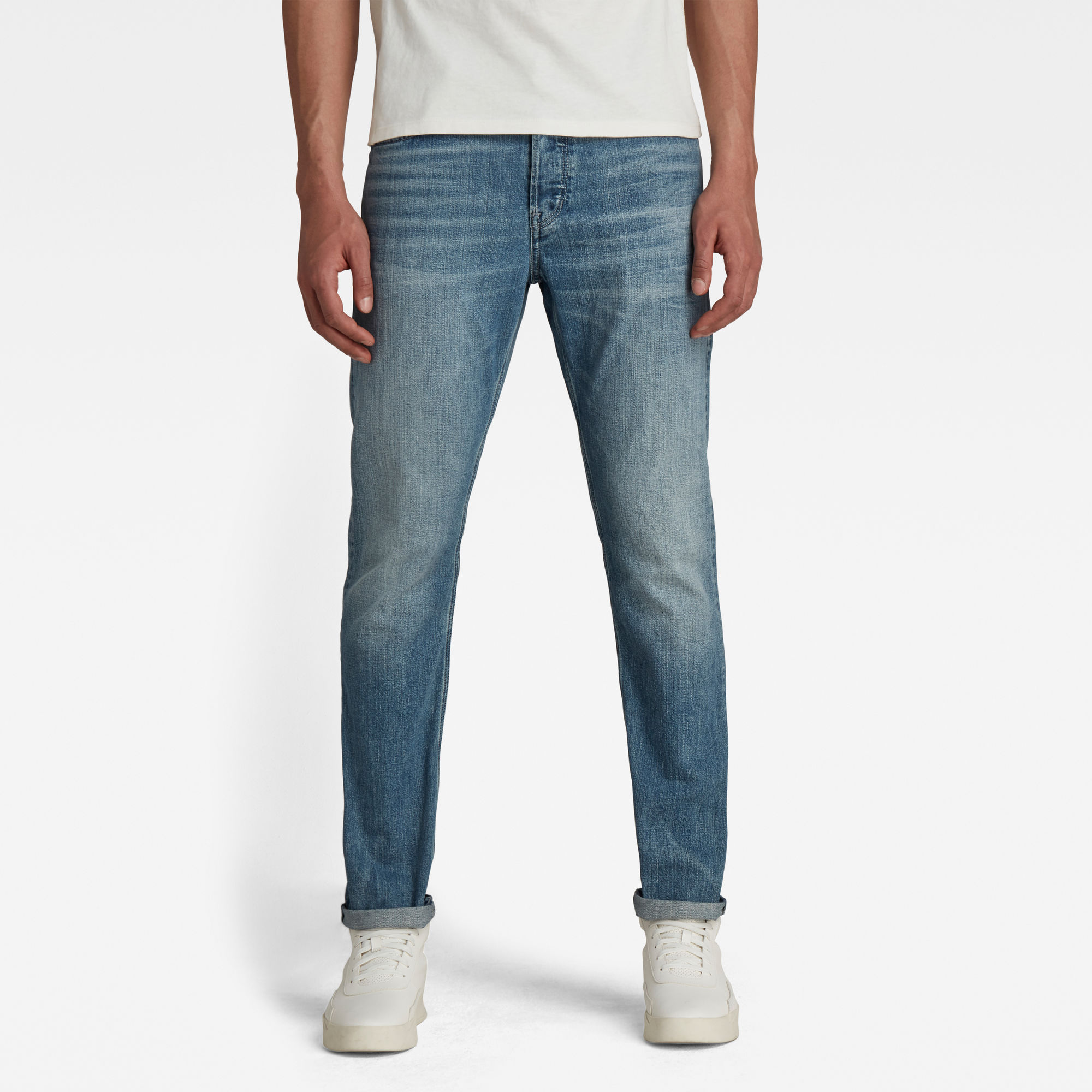 G-Star RAW Heren Triple A Straight Jeans Blauw G-Star RAW Heren Triple A Straight Jeans Blauw