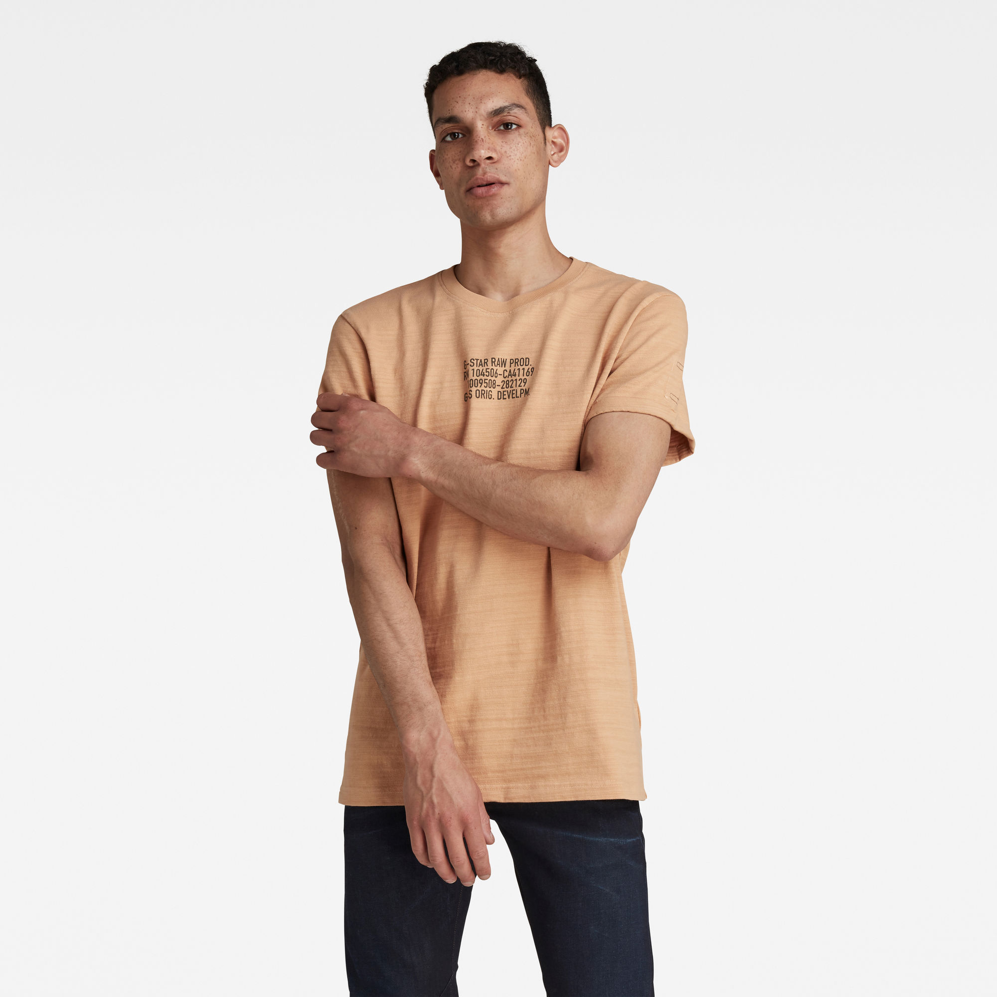 G-Star RAW Hommes T-shirt Chest Text Graphic Lash Rose
