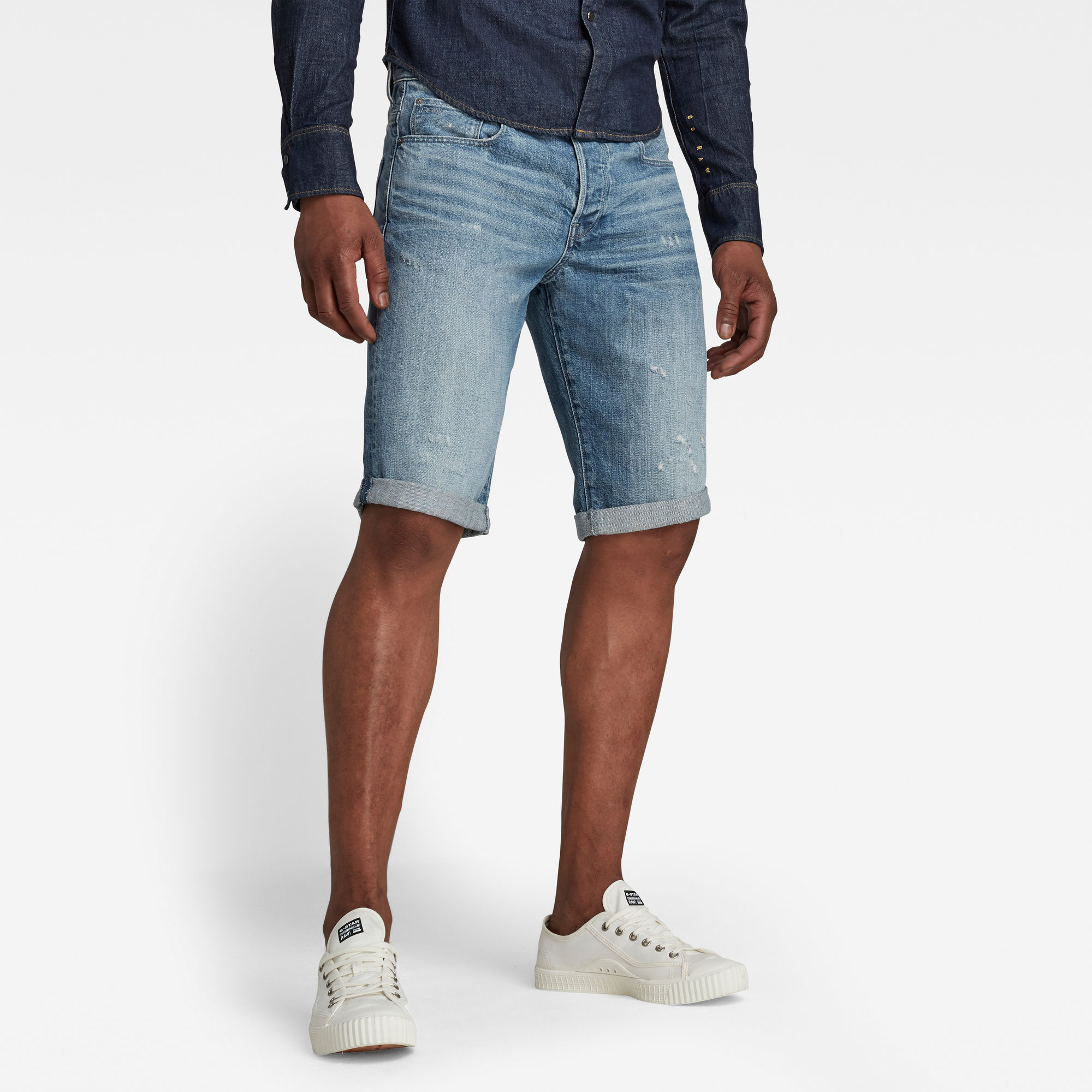 G-Star RAW Heren 3301 Denim Shorts Lichtblauw G-Star RAW Heren 3301 Denim Shorts Lichtblauw