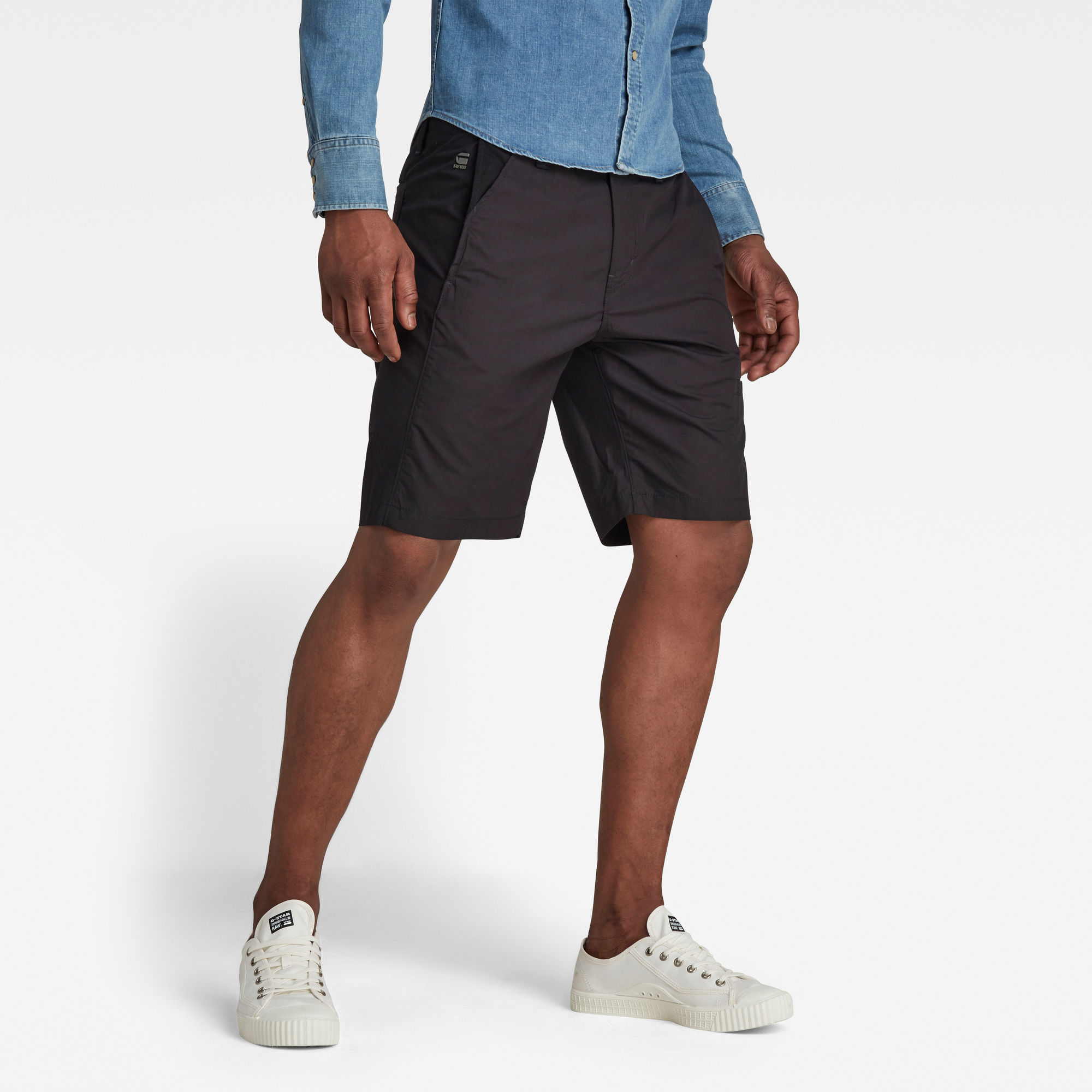 G-Star RAW Heren Worker Poplin Chino Short Zwart G-Star RAW Heren Worker Poplin Chino Short Zwart