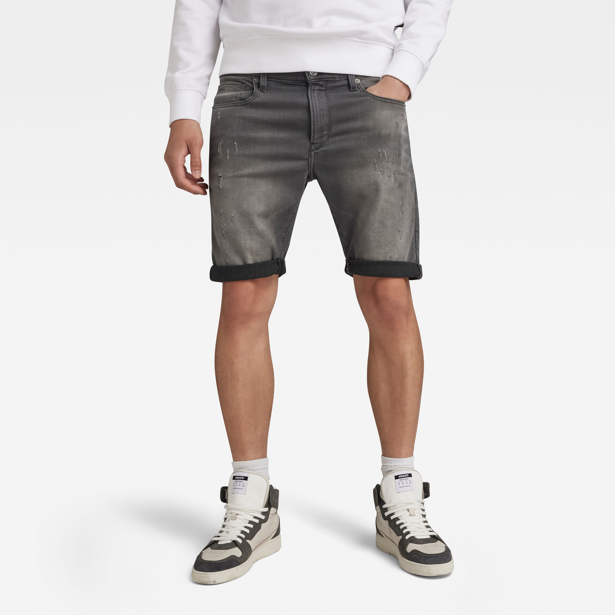 G-Star RAW Heren 3301 Slim Short Grijs G-Star RAW Heren 3301 Slim Short Grijs