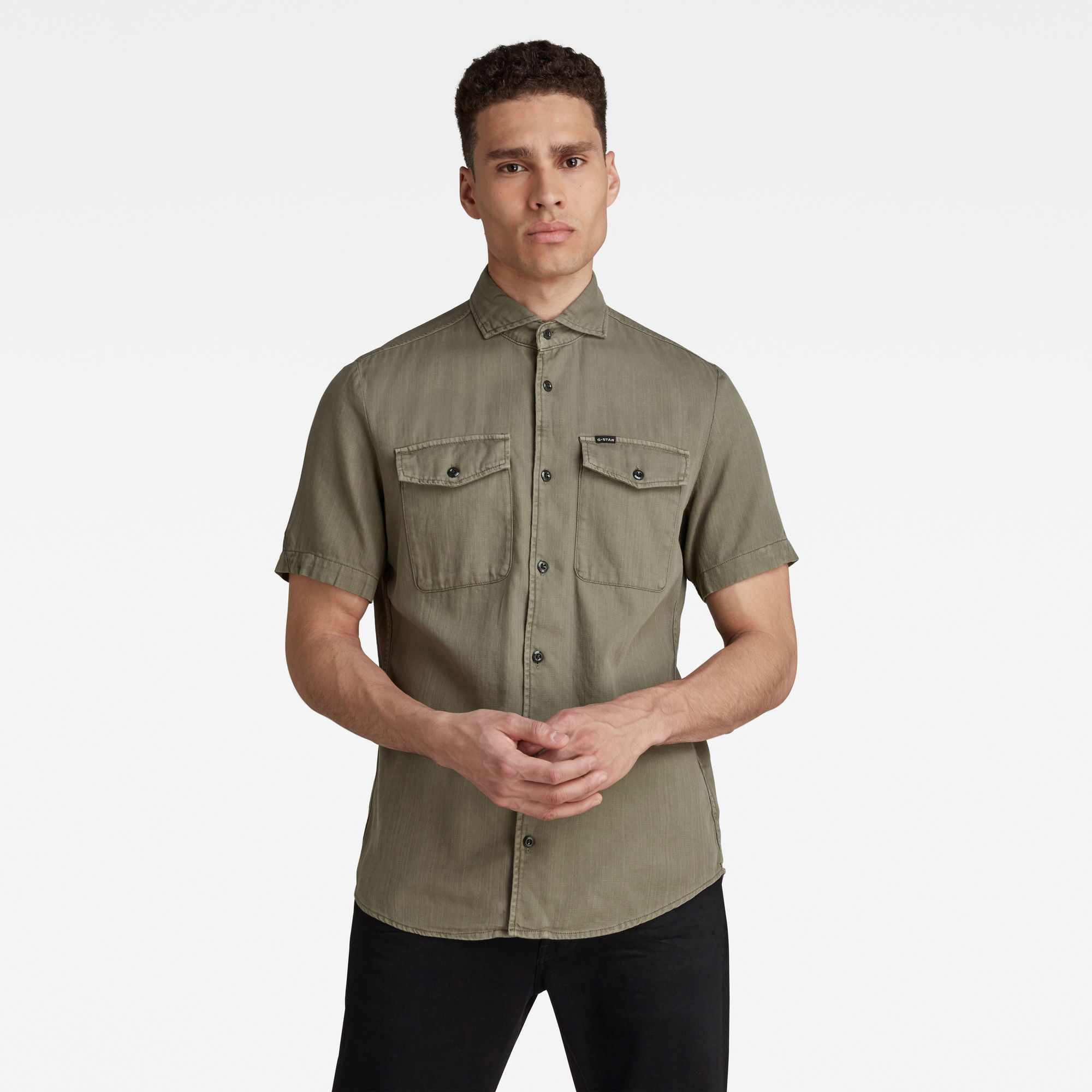 G-Star RAW Heren Marine Service Slim Shirt Groen G-Star RAW Heren Marine Service Slim Shirt Groen
