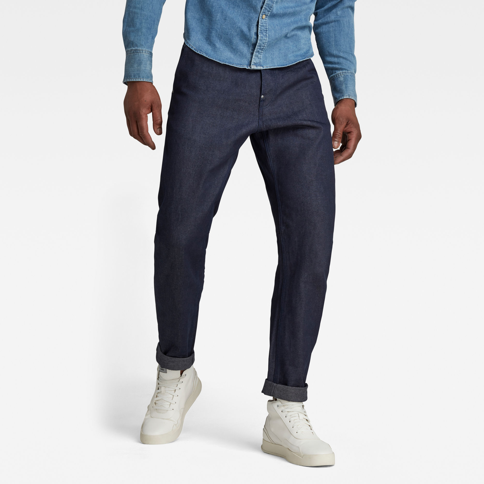 G-Star RAW Heren Grip 3D Relaxed Tapered Jeans Donkerblauw G-Star RAW Heren Grip 3D Relaxed Tapered Jeans Donkerblauw