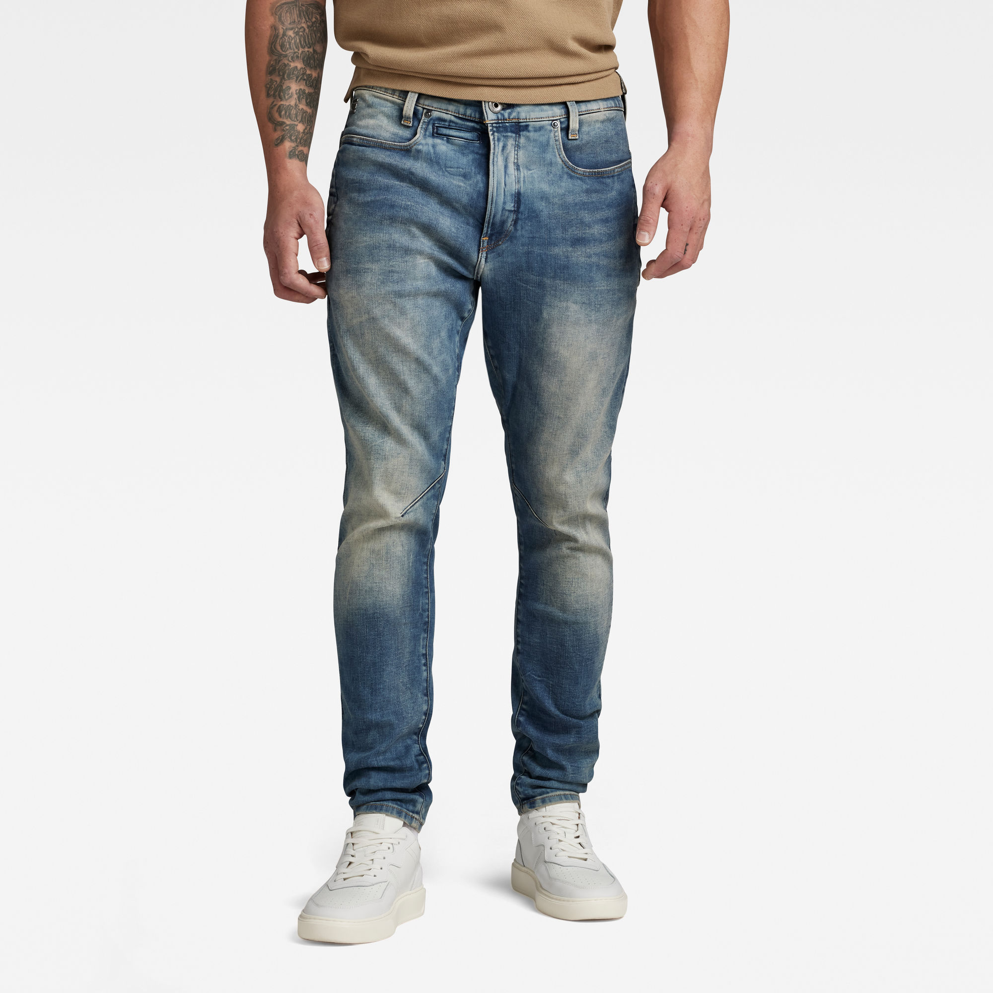 G-Star RAW Heren D-Staq 3D Slim Jeans Blauw G-Star RAW Heren D-Staq 3D Slim Jeans Blauw