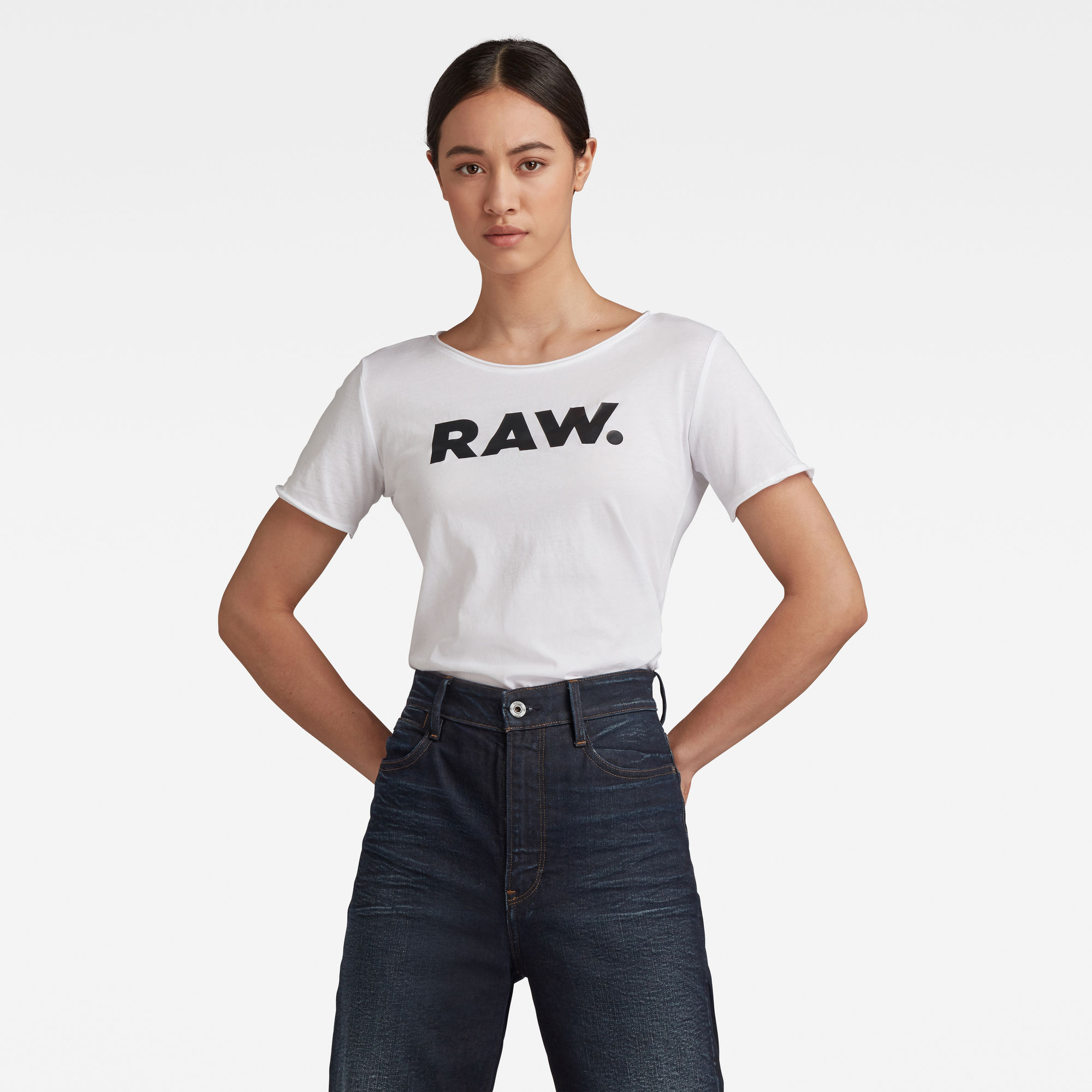 G-Star RAW Dames RAW. Slim Graphic Top Wit G-Star RAW Dames RAW. Slim Graphic Top Wit
