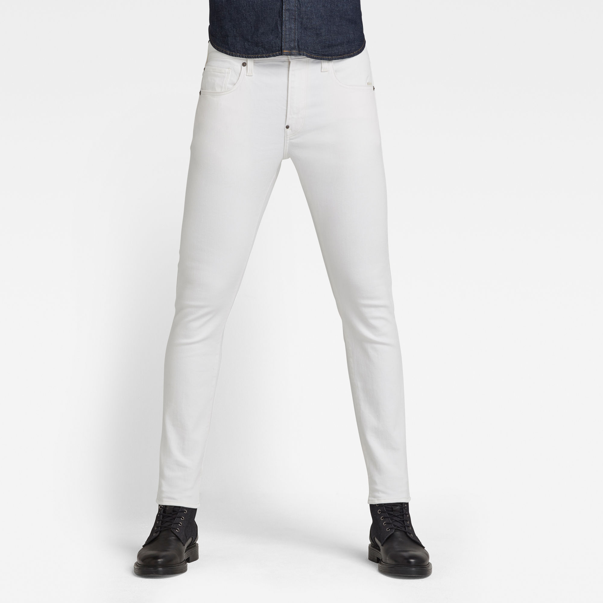 G-Star RAW Heren Revend Skinny Jeans Wit G-Star RAW Heren Revend Skinny Jeans Wit