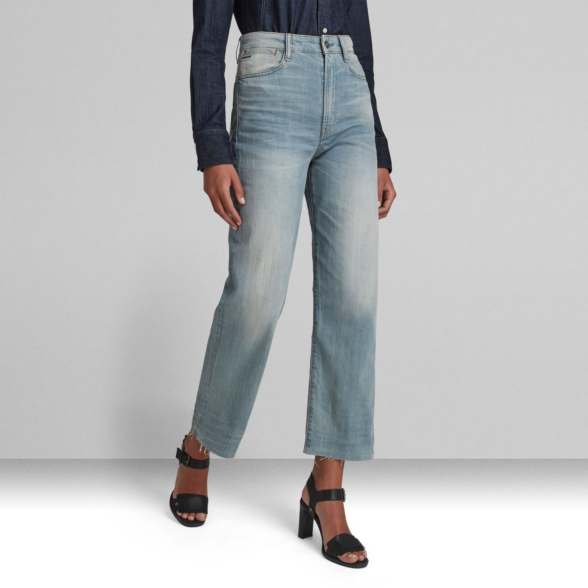 

Tedie Ultra High Straight RP Ankle Jeans - Lichtblauw - Dames