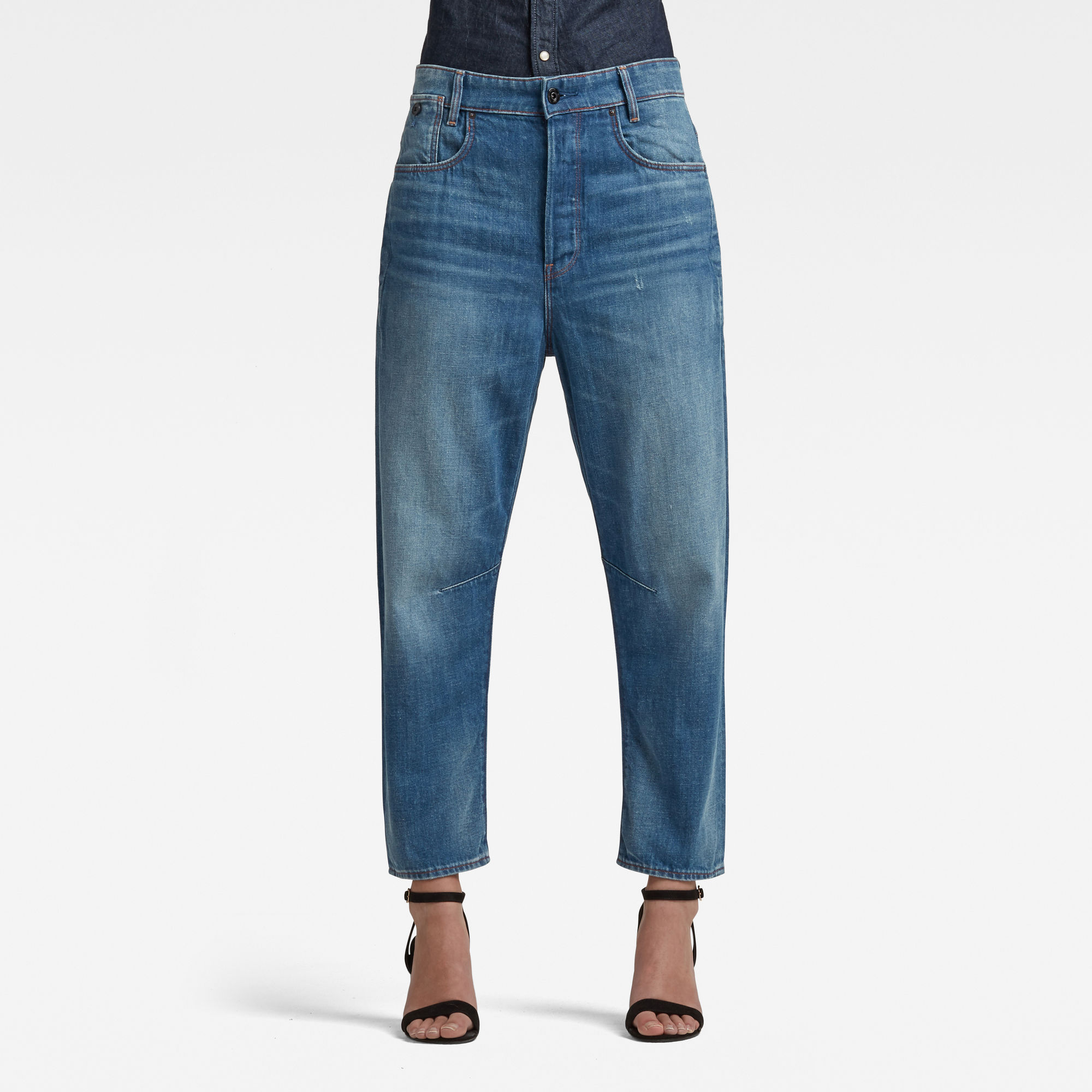 G-Star RAW Dames C-Staq 3D Boyfriend Cropped Jeans Lichtblauw G-Star RAW Dames C-Staq 3D Boyfriend Cropped Jeans Lichtblauw
