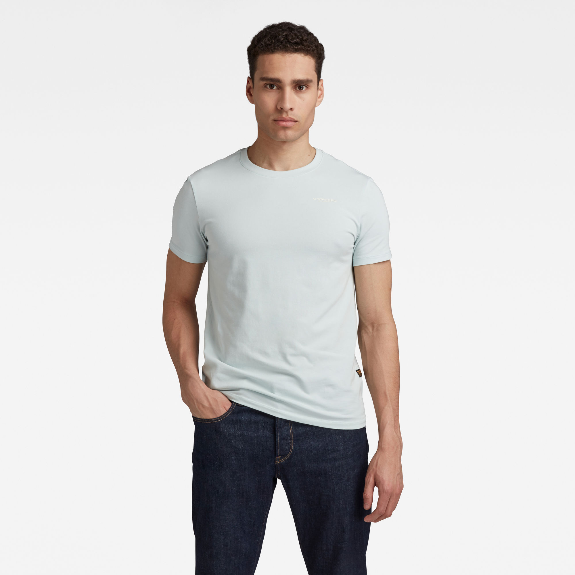 G-Star RAW Heren Slim Base T-Shirt Lichtblauw G-Star RAW Heren Slim Base T-Shirt Lichtblauw