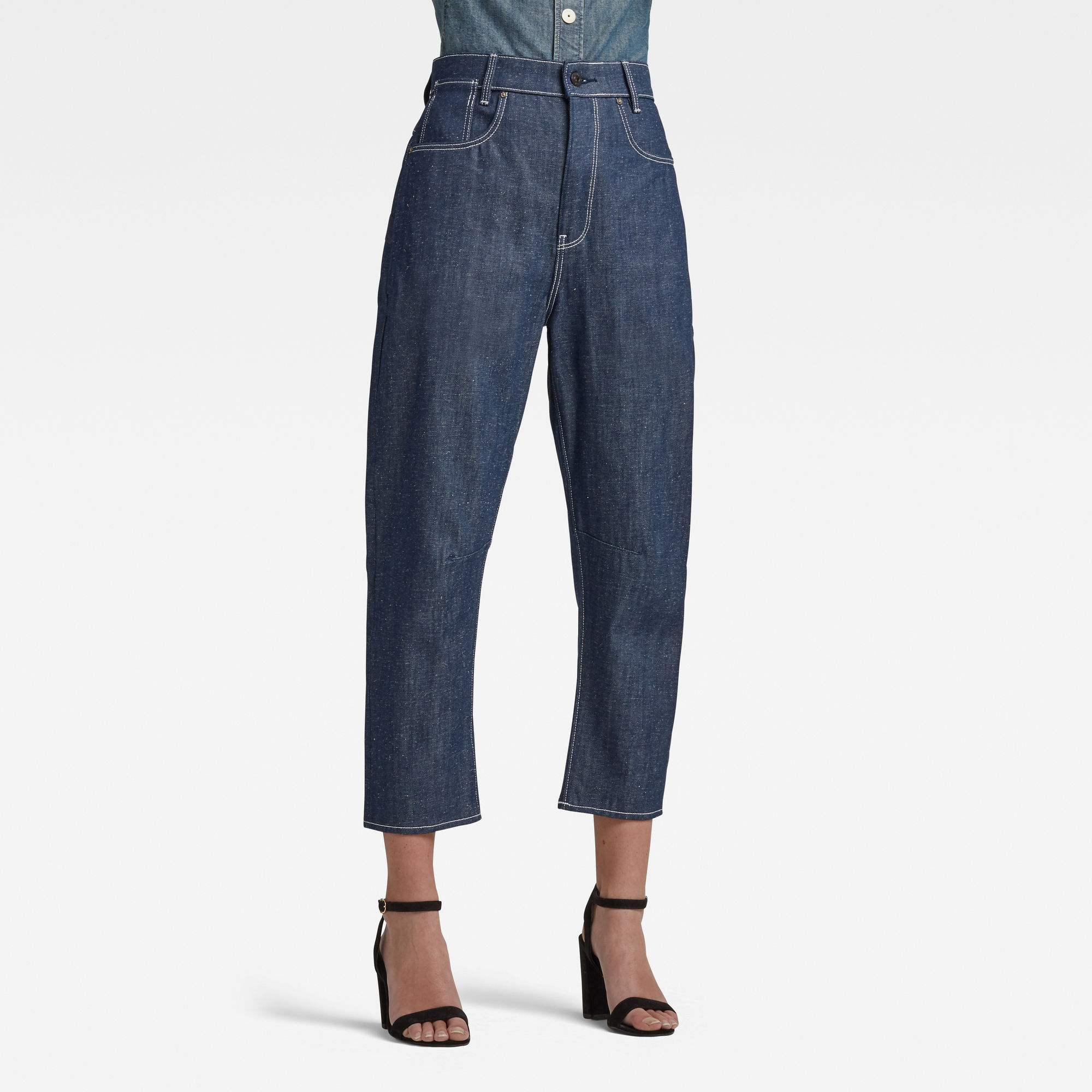 G-Star RAW Dames C-Staq 3d Boyfriend Crop Jeans C Donkerblauw G-Star RAW Dames C-Staq 3d Boyfriend Crop Jeans C Donkerblauw
