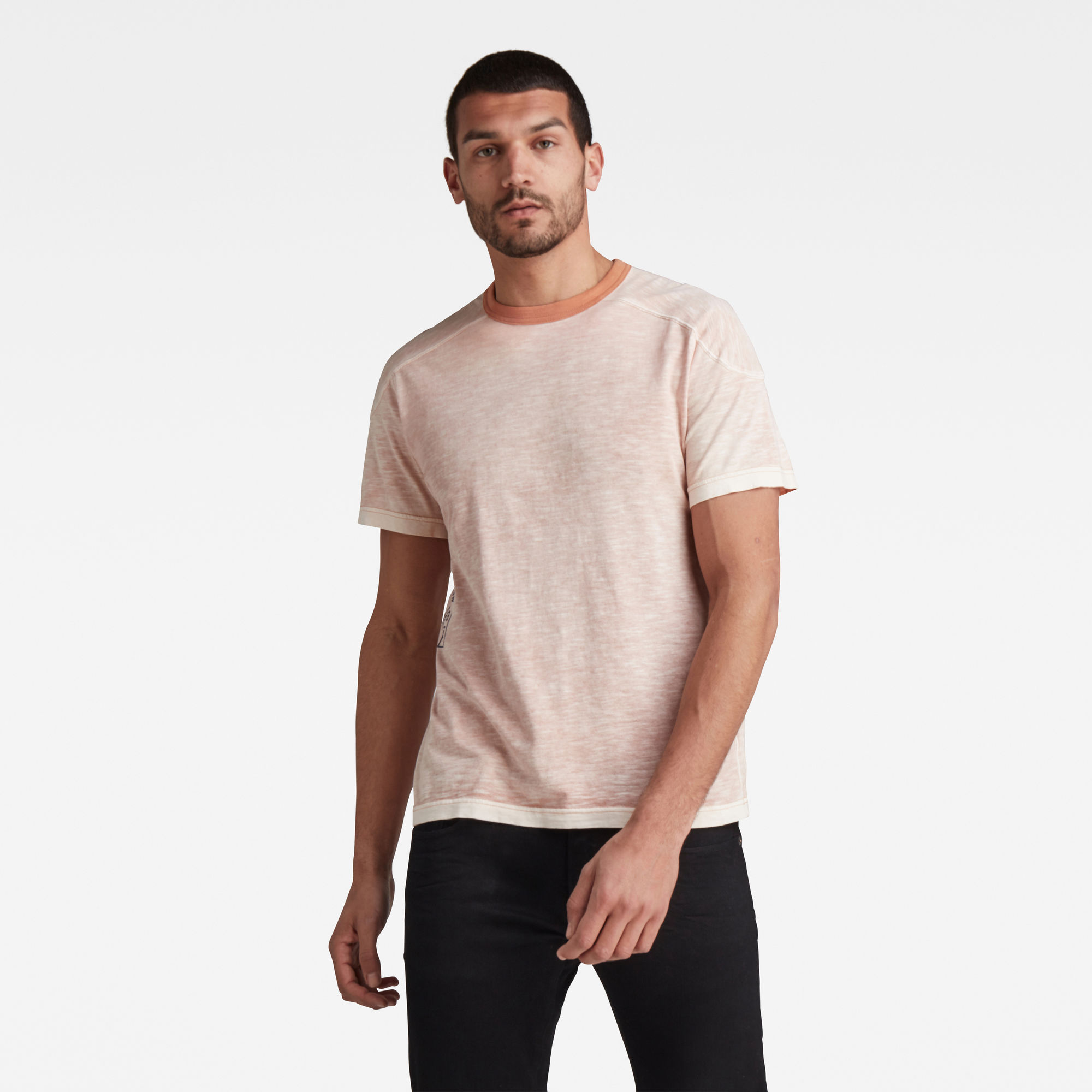G-Star RAW Heren Rugby Spray Loose T-Shirt Roze G-Star RAW Heren Rugby Spray Loose T-Shirt Roze