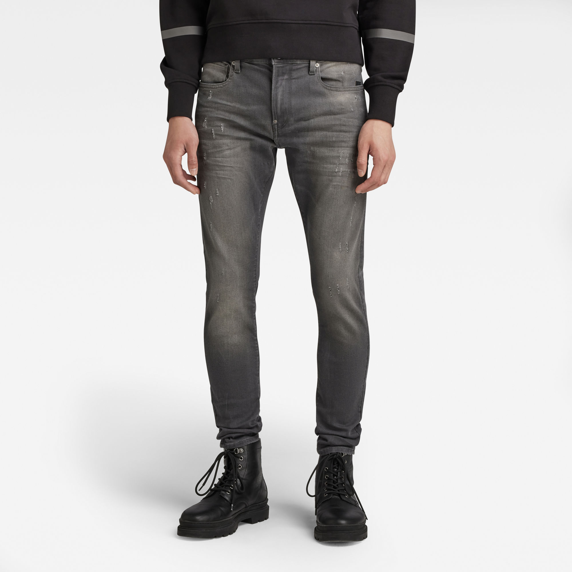 G-Star RAW Heren Revend Skinny Jeans Grijs G-Star RAW Heren Revend Skinny Jeans Grijs