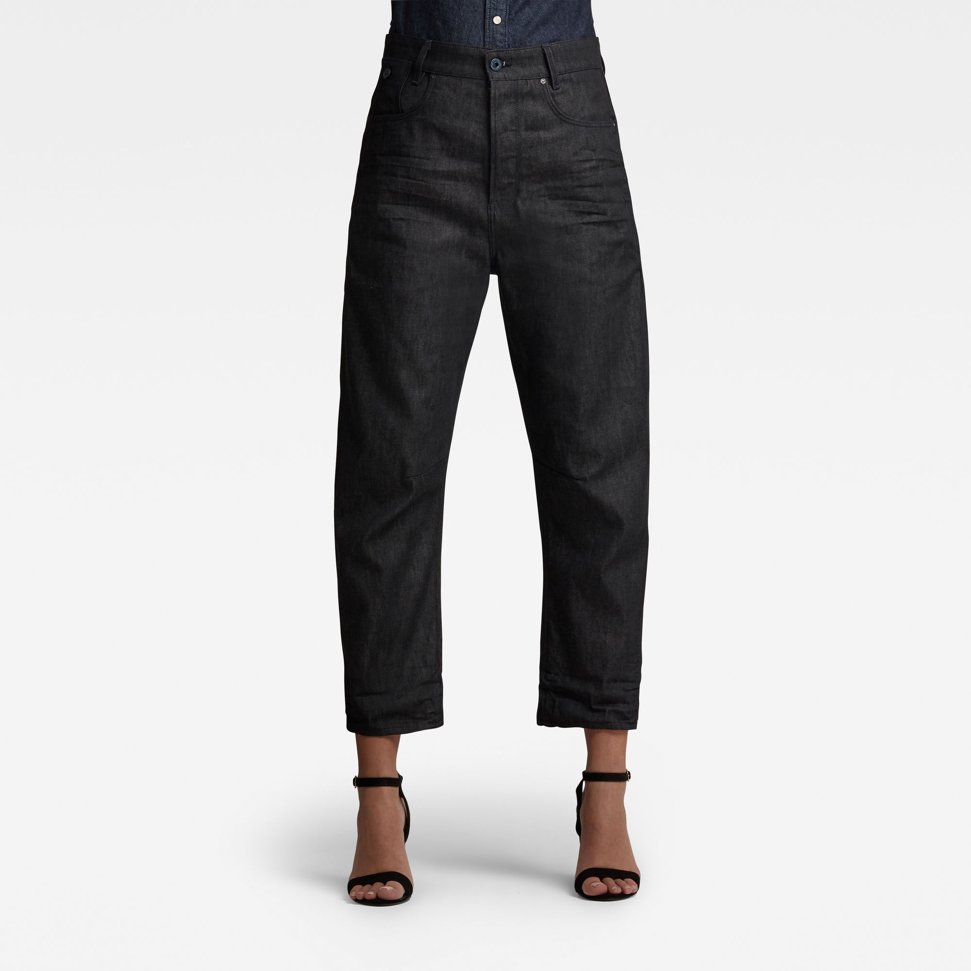 G-Star RAW Dames C-Staq 3D Boyfriend Cropped Jeans Zwart G-Star RAW Dames C-Staq 3D Boyfriend Cropped Jeans Zwart