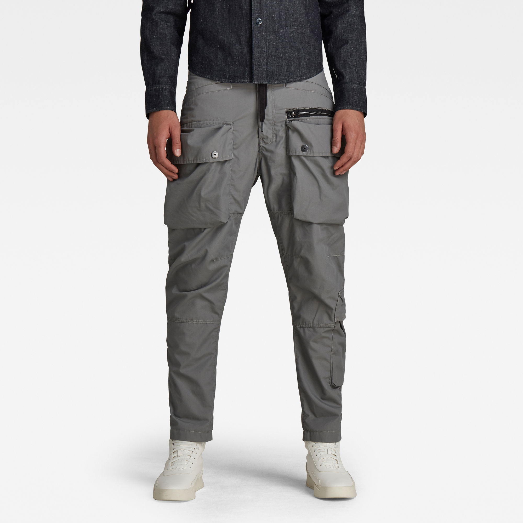 G-Star RAW Heren Alpine Pocket Modular Cargo Broek Grijs G-Star RAW Heren Alpine Pocket Modular Cargo Broek Grijs