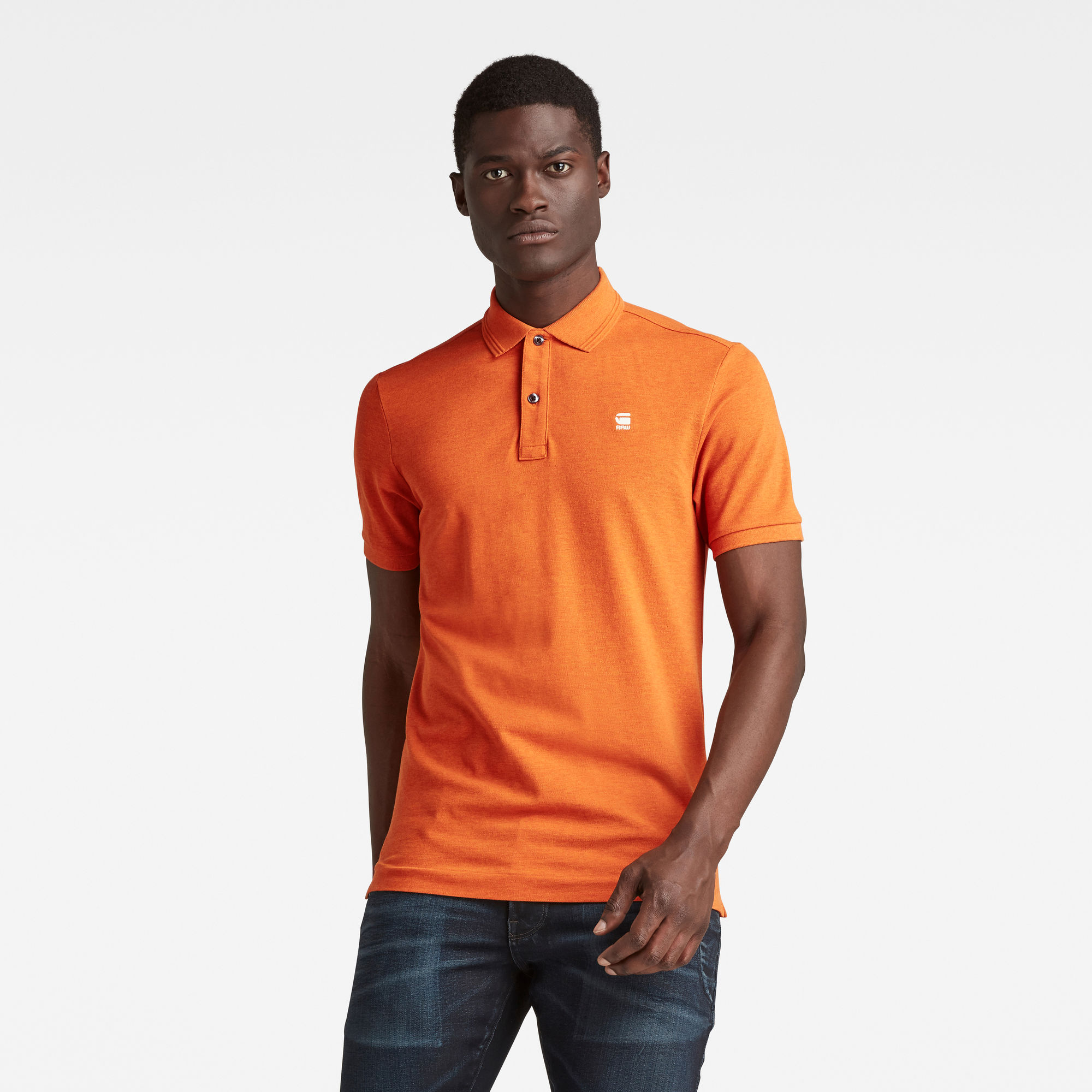 G-Star RAW Heren Dunda Slim Polo Oranje G-Star RAW Heren Dunda Slim Polo Oranje