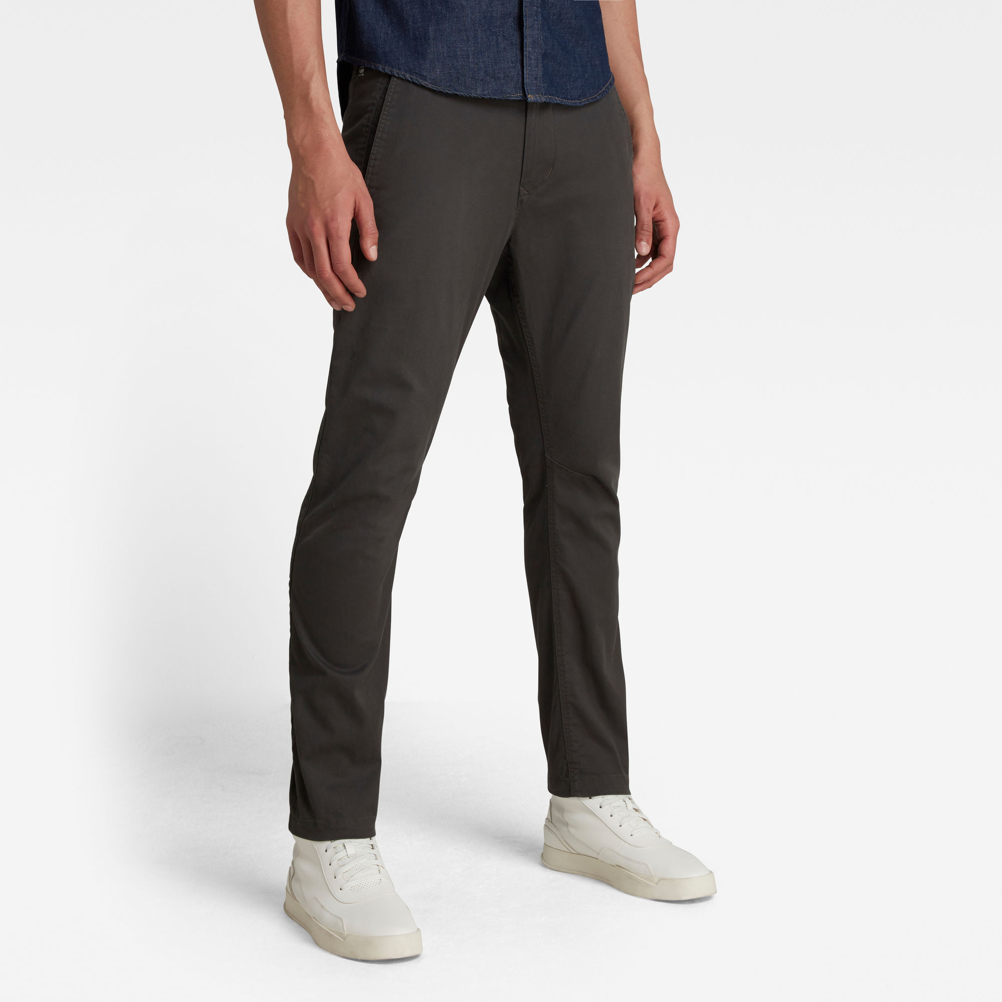 G-Star RAW Heren Vetar Slim Chino Broek Grijs G-Star RAW Heren Vetar Slim Chino Broek Grijs