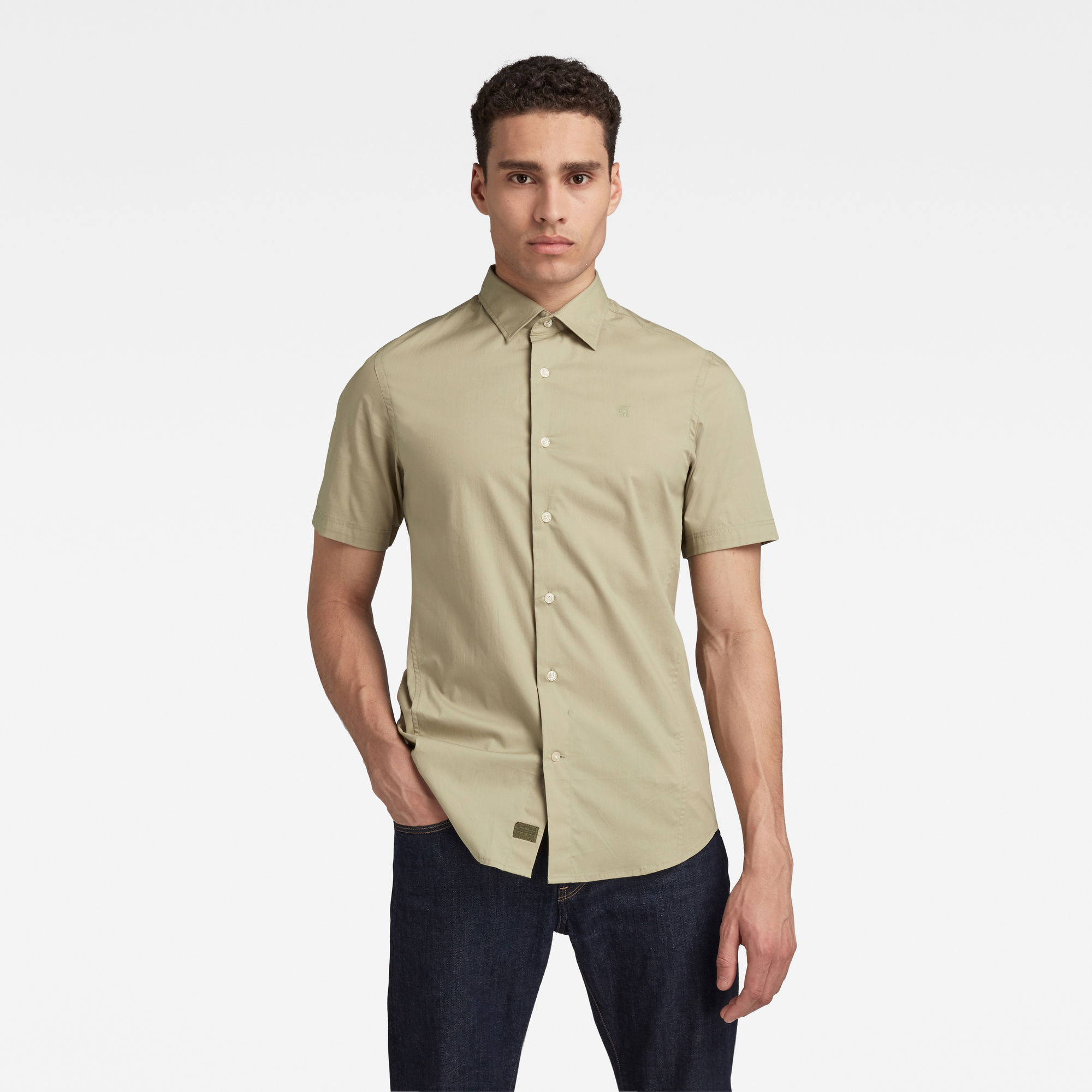 G-Star RAW Heren Dressed Super Slim Shirt Groen G-Star RAW Heren Dressed Super Slim Shirt Groen