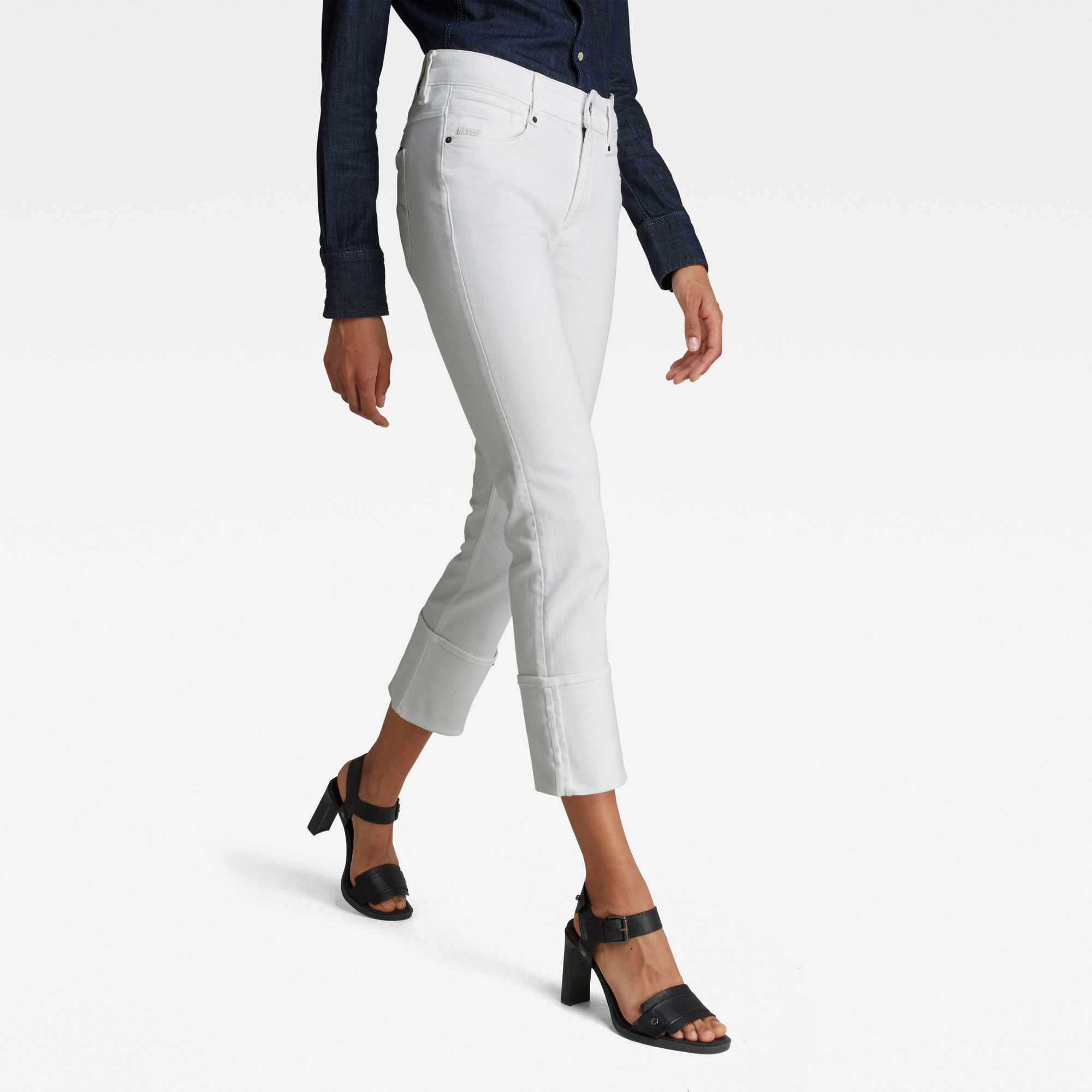 G-Star RAW Dames Noxer Straight Jeans Wit G-Star RAW Dames Noxer Straight Jeans Wit