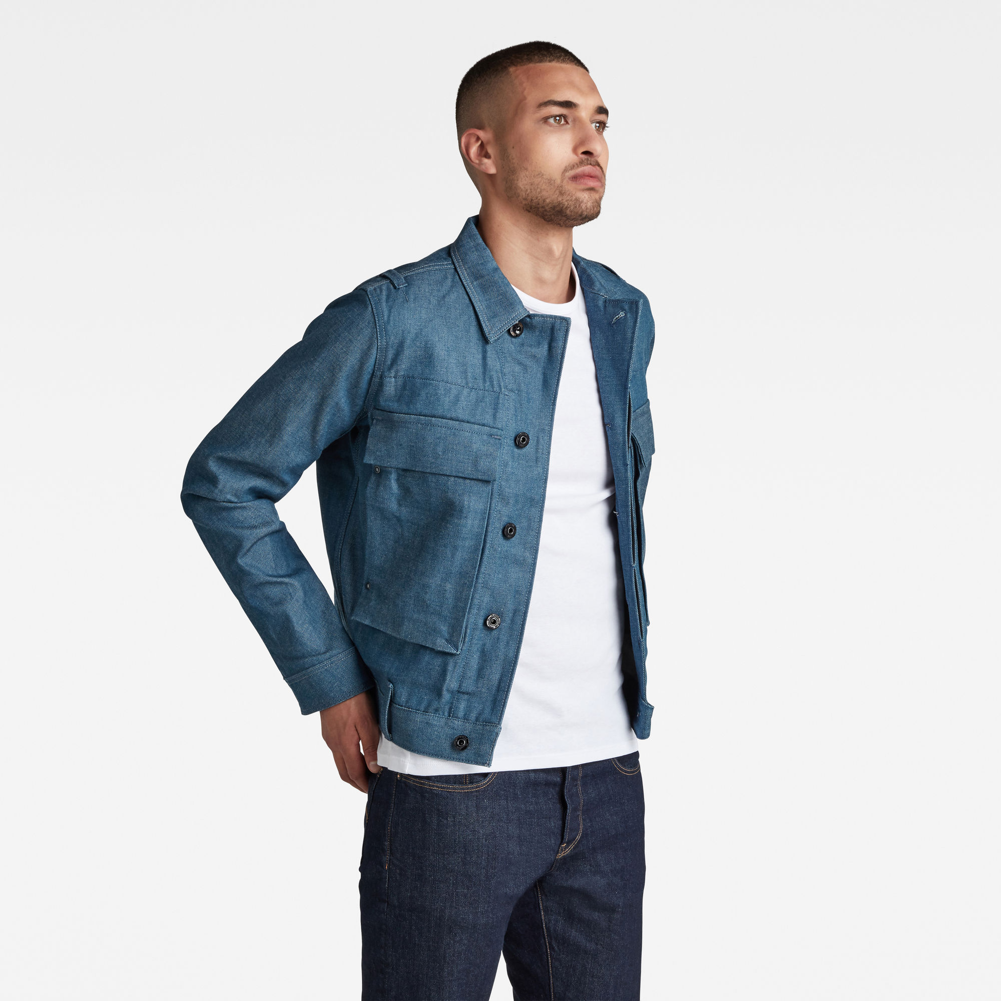 G-Star RAW Heren Jas GSRR Cropped Donkerblauw G-Star RAW Heren Jas GSRR Cropped Donkerblauw