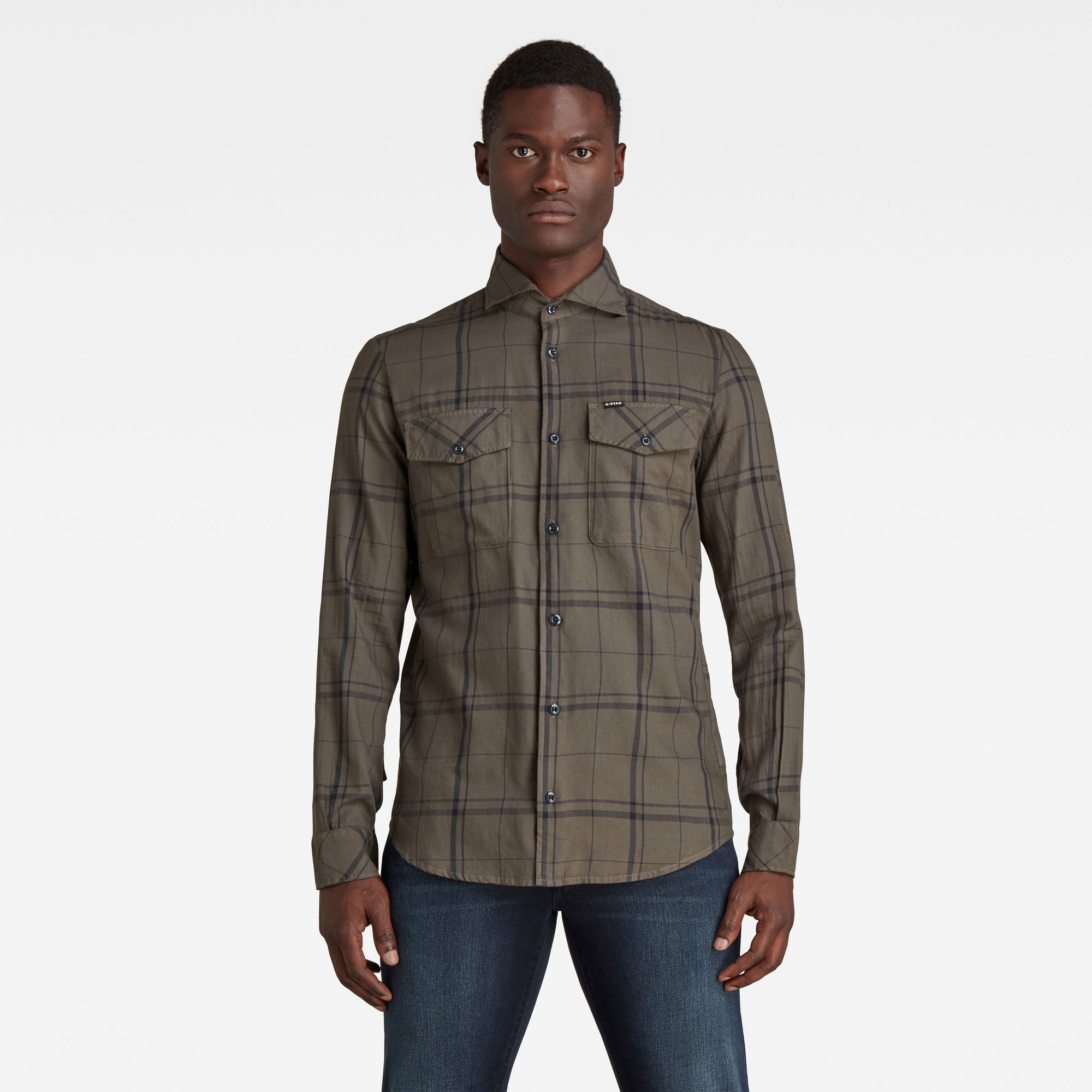 G-Star RAW Heren Marine Service Slim Shirt Meerkleurig G-Star RAW Heren Marine Service Slim Shirt Meerkleurig